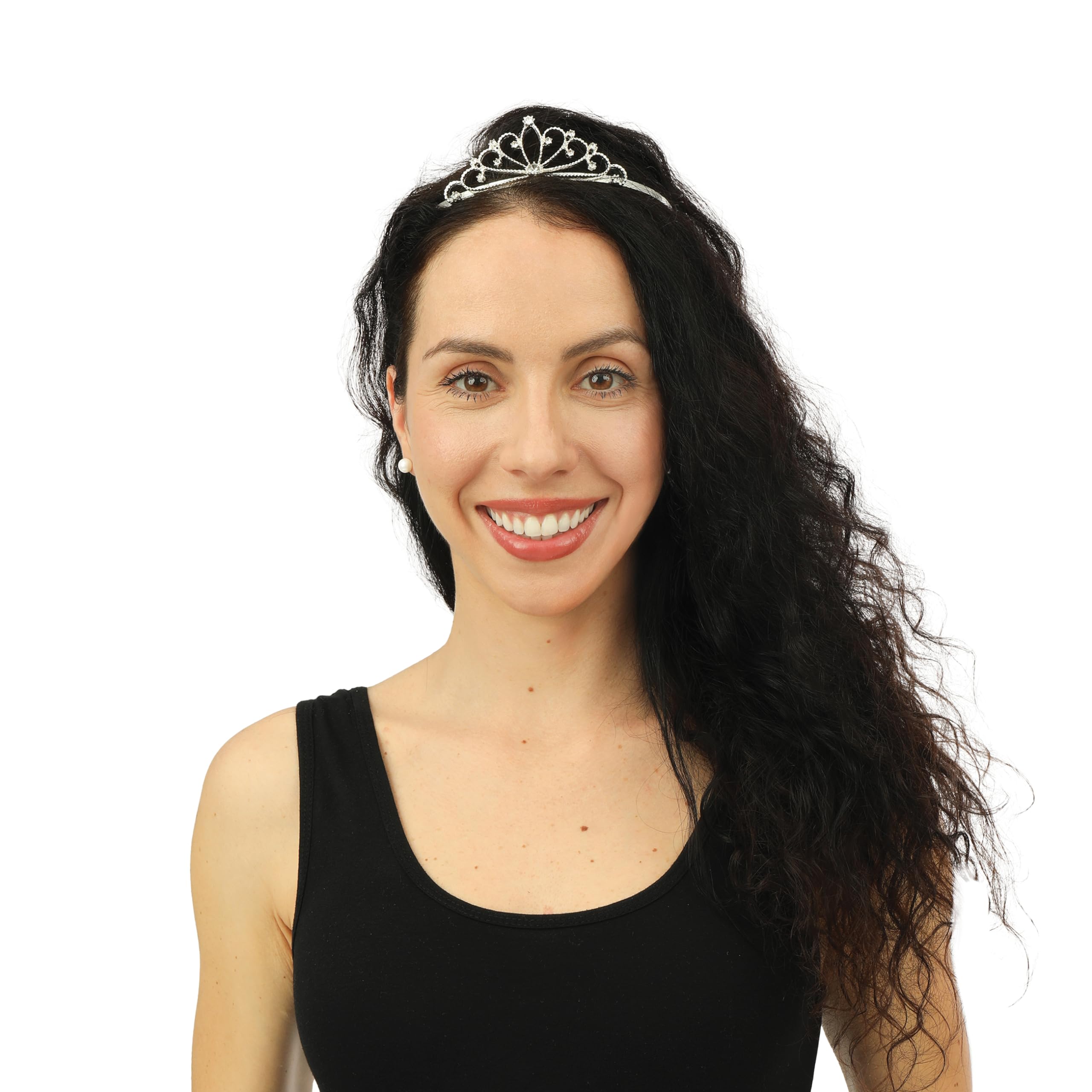 p-tit-clown-14102-prinzessinnen-diadem-luxus-versilbert-mit-strass image 1