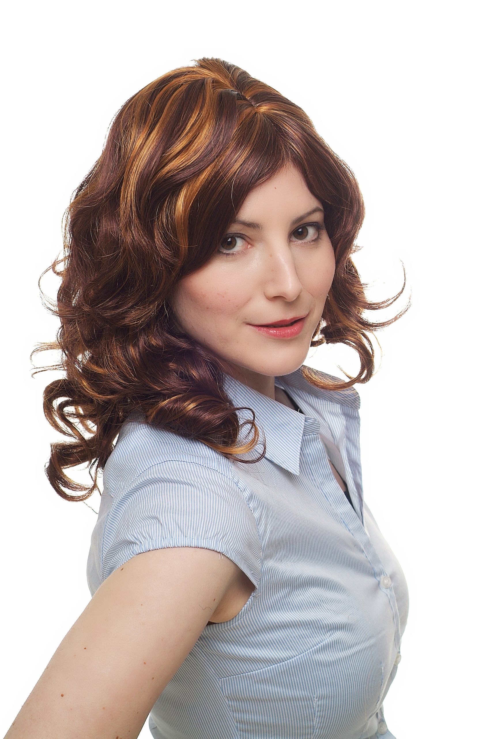 wig-me-up-6370-35-1b-2-4-damenper-cke-schulterlang-lockig-schwarz-braun-rot-mix- image 2