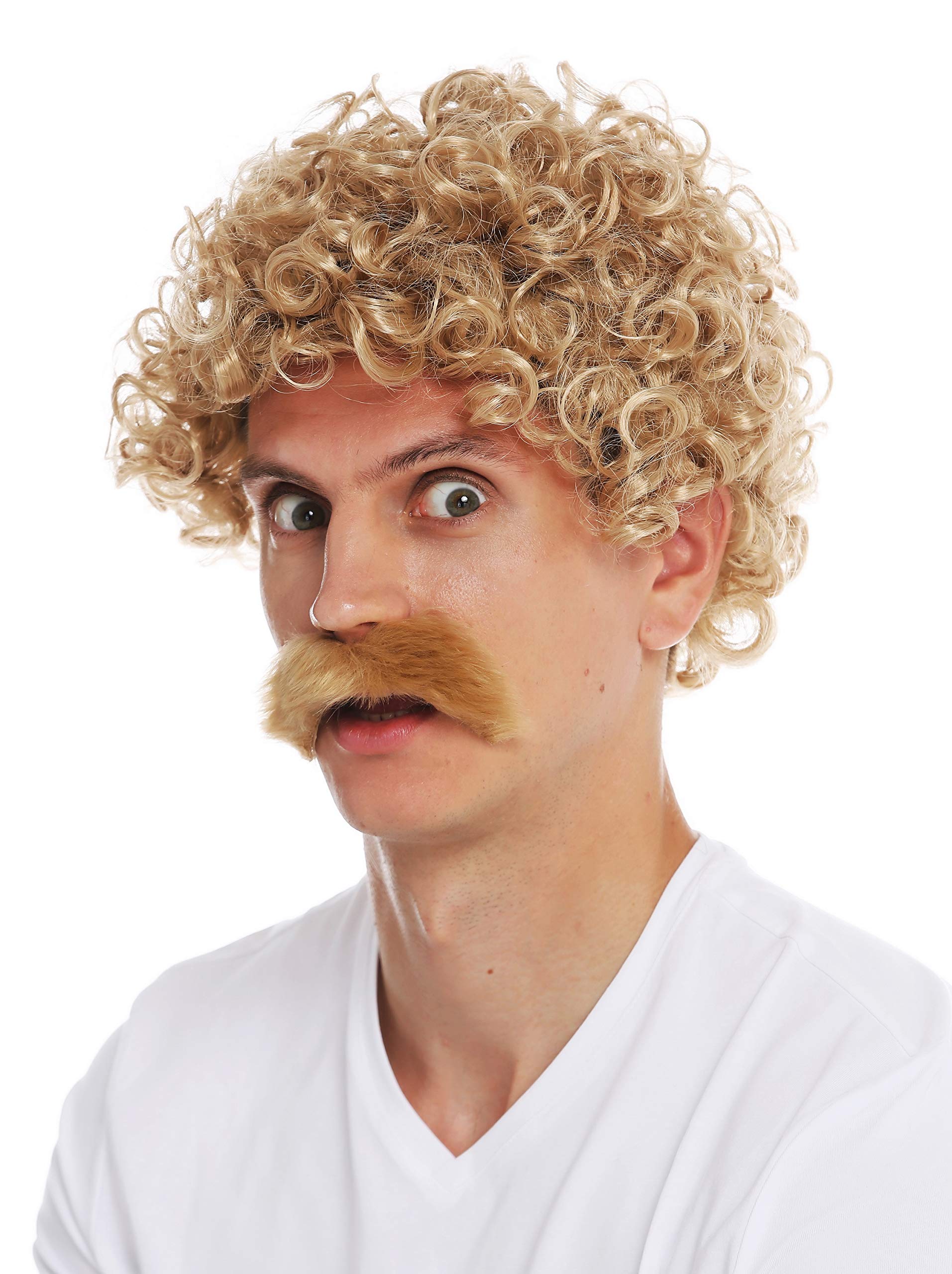 wig-me-up-2191-za82a-herrenper-cke-lockig-blond-schnauzbart-70er-25-cm image 2