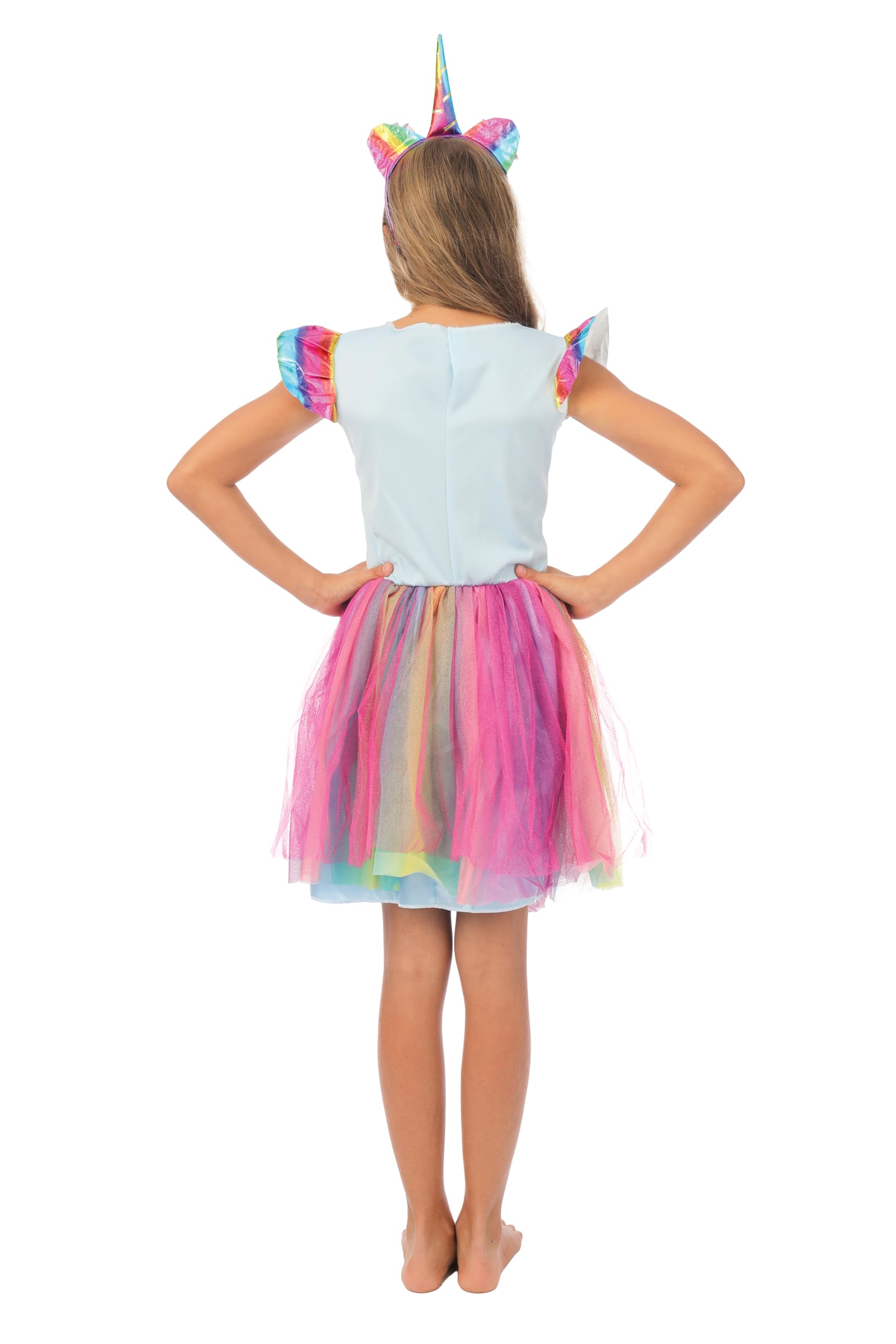 p-tit-clown-einhorn-kost-m-m-dchen-kleid-haarreif-prinzessin image 3