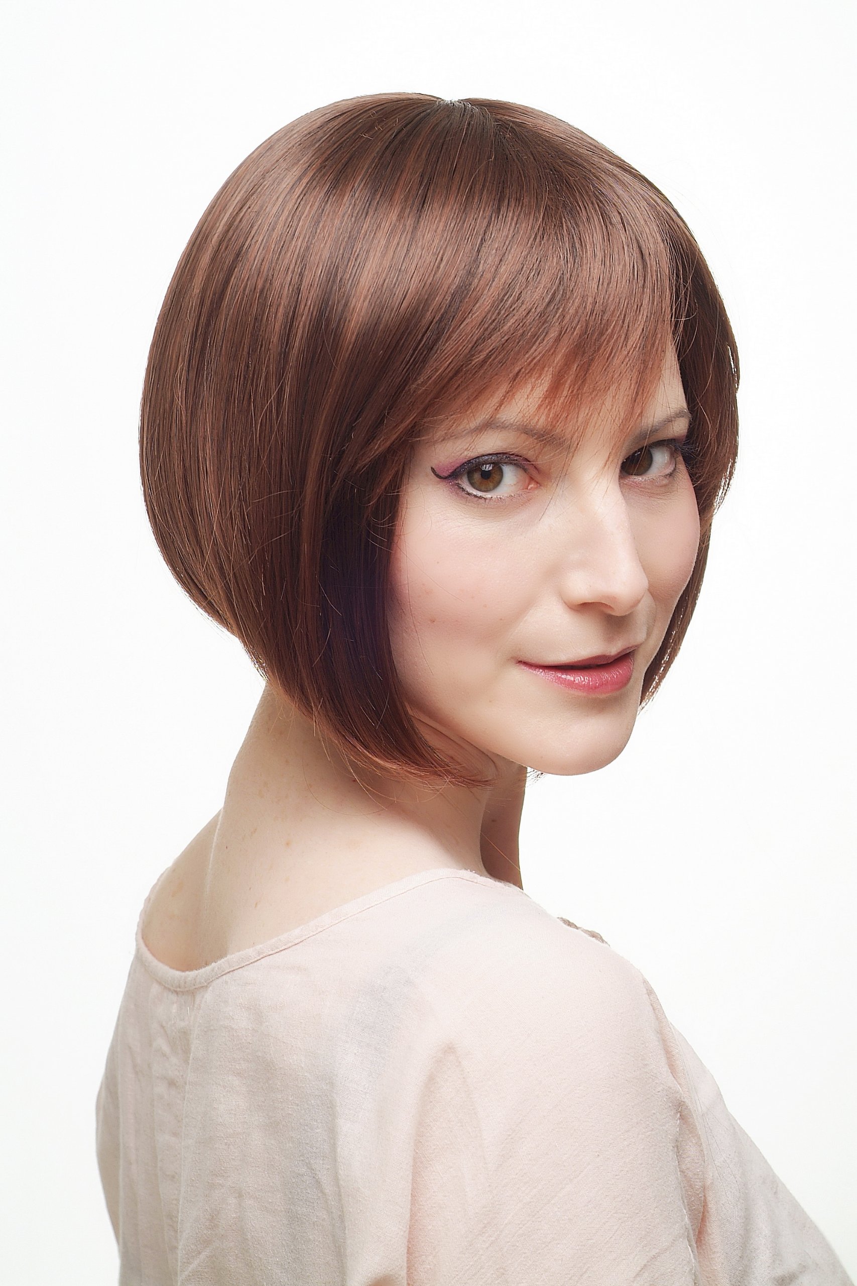 wig-me-up-2305-2t30-damenper-cke-bob-kurz-fransig-braun-mix-25-cm image 7