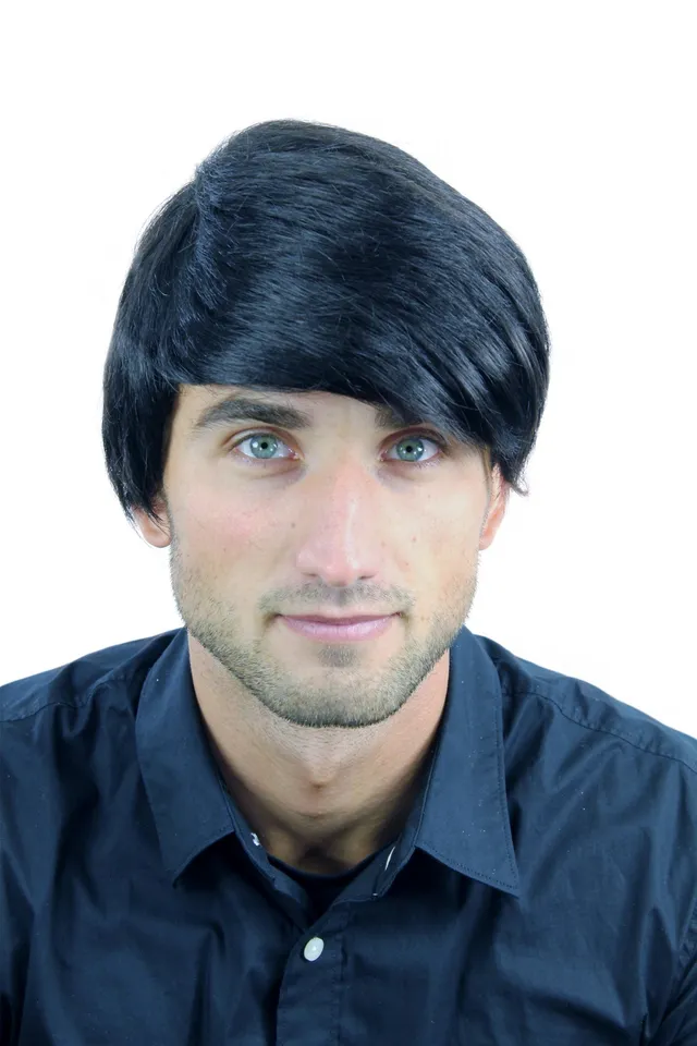 wig-me-up-wl-3057-2-herrenper-cke-kurz-scheitel-schwarz-schwarzbraun-25-cm image 1