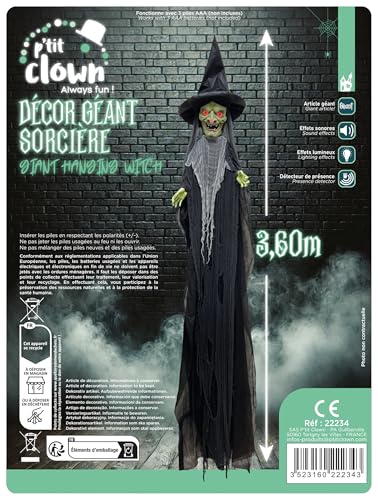 p-tit-clown-riesige-hexe-zauberer-h-ngedekoration-360-cm-mit-ton-und-licht image 5