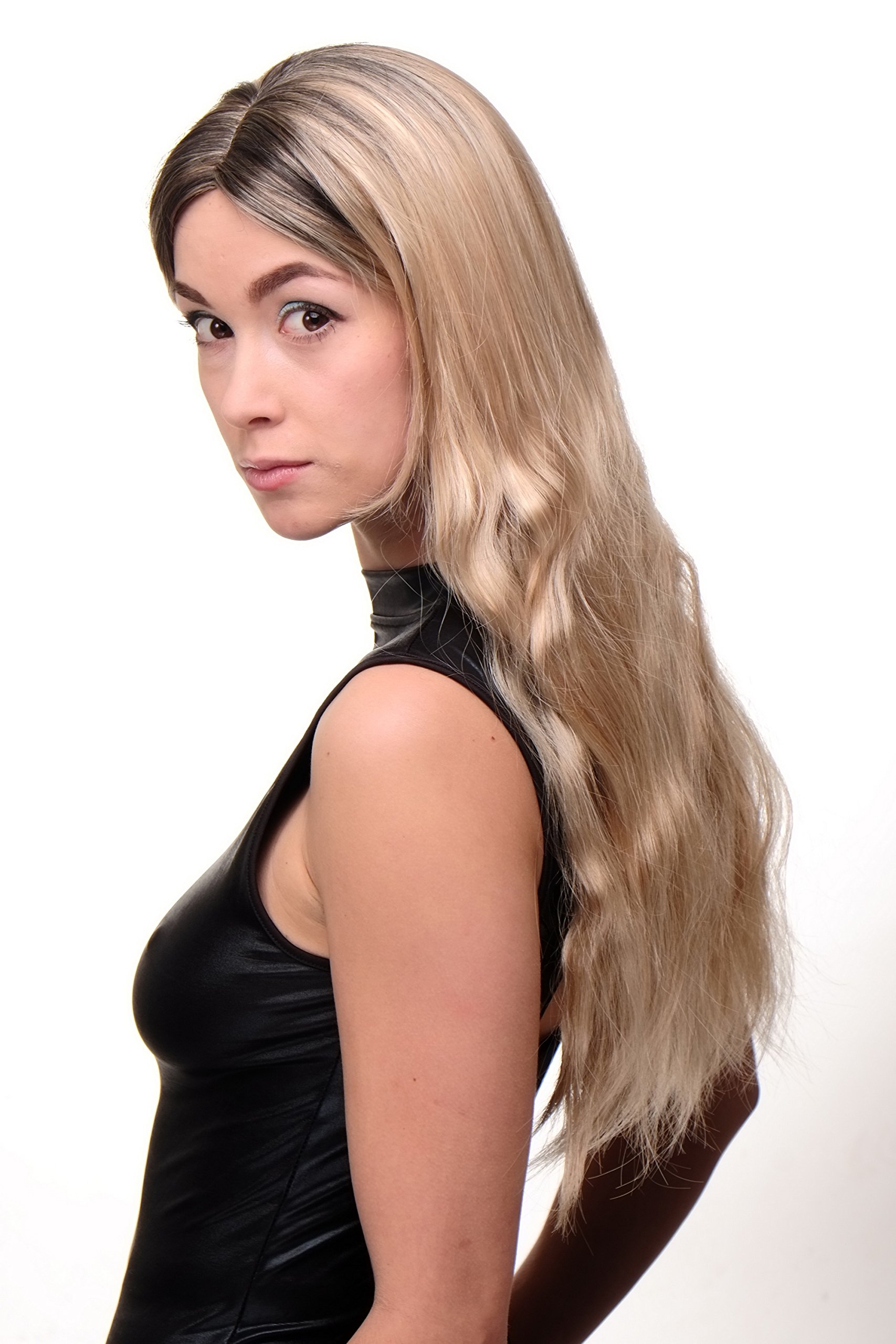 wig-me-up-gfw1839-27-613-1-damenper-cke-lang-wellig-mischblond-mit-schwarzem-ans image 2