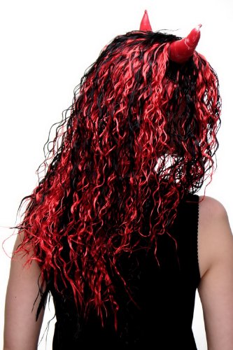 wig-me-up-4044-p103-13-teufelin-per-cke-lang-lockig-rot-schwarz-mit-h-rnern image 8
