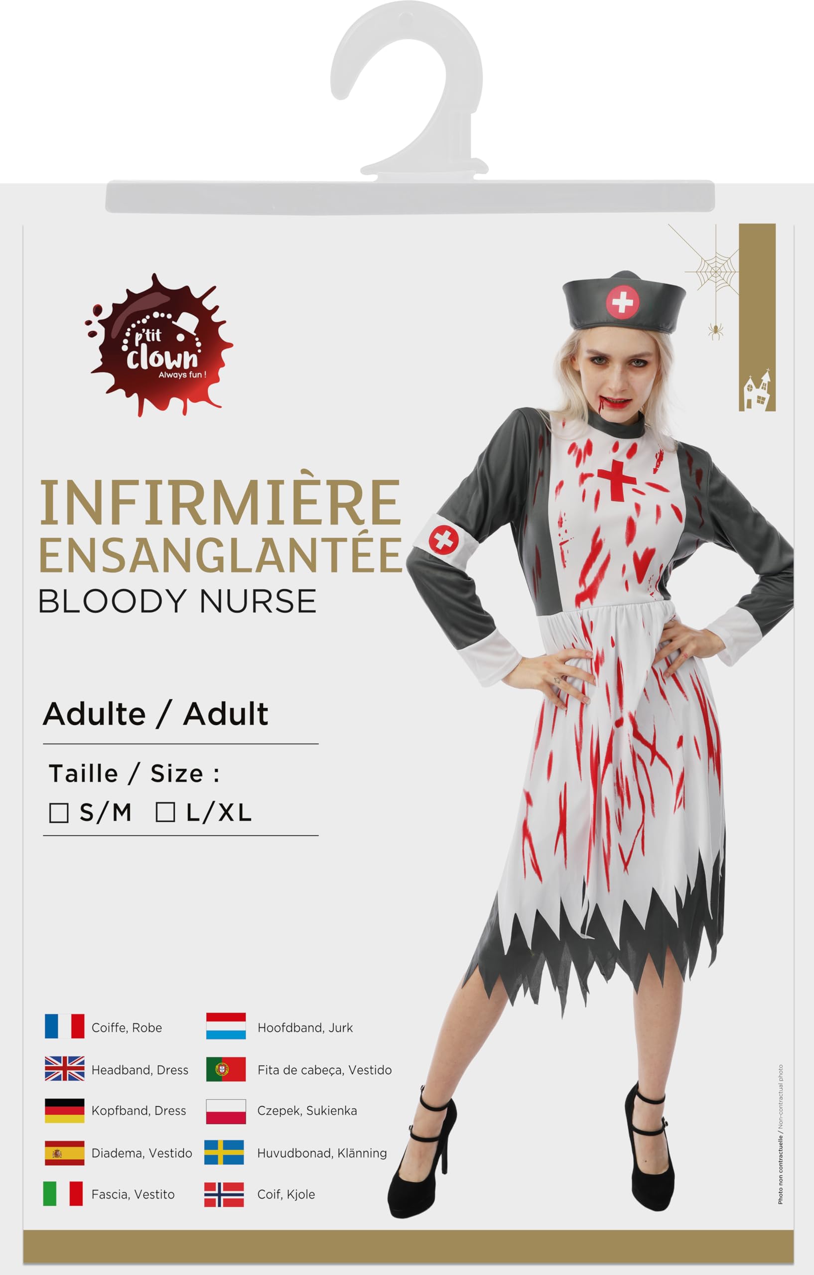 p-tit-clown-blutiges-krankenschwester-kost-m-damen-kleid-haarreif image 5
