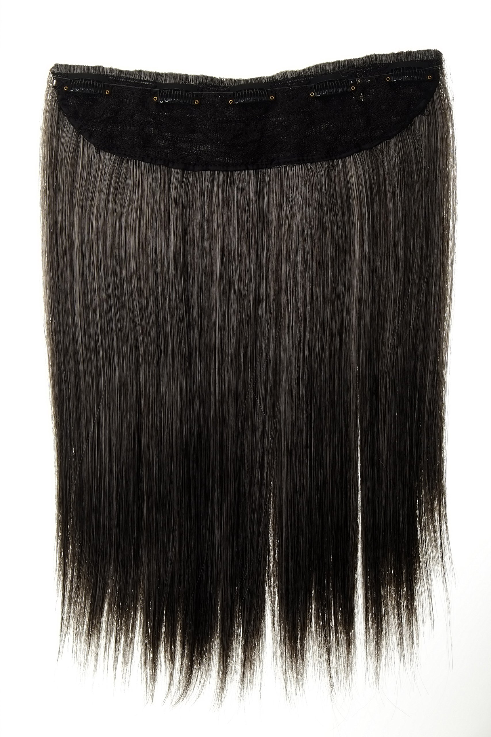 wig-me-up-l30173-44-clip-in-haarteil-extension-glatt-45-cm-dunkelbraun-grau-mix image 2