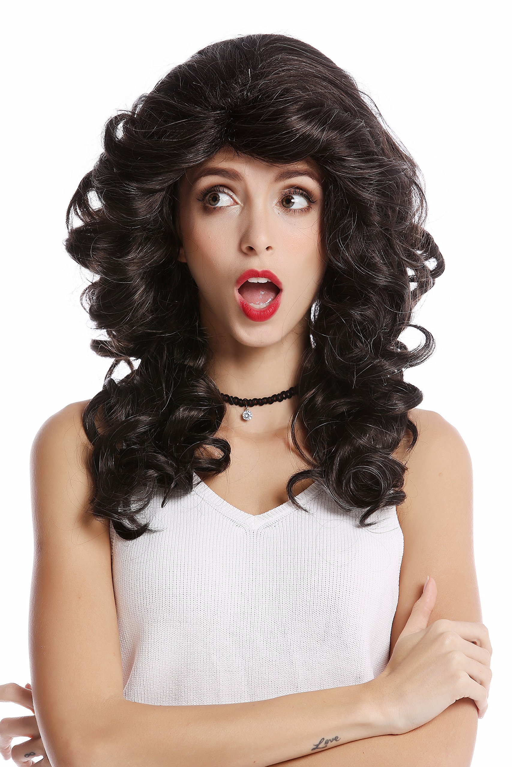 wig-me-up-wl-3010-star-diva-per-cke-80er-schwarz-grau-55cm image 2