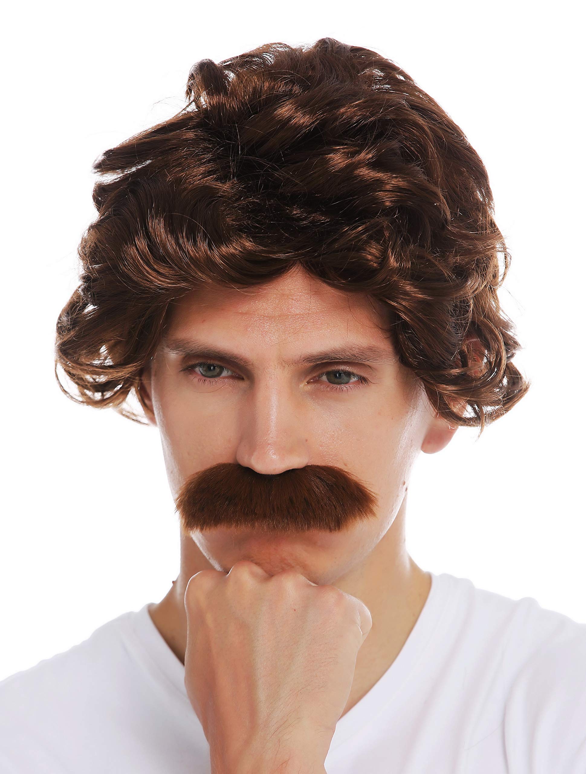 wig-me-up-7090-fr33a-herrenper-cke-70er-retro-mit-schnauzbart-mahagonibraun image 3