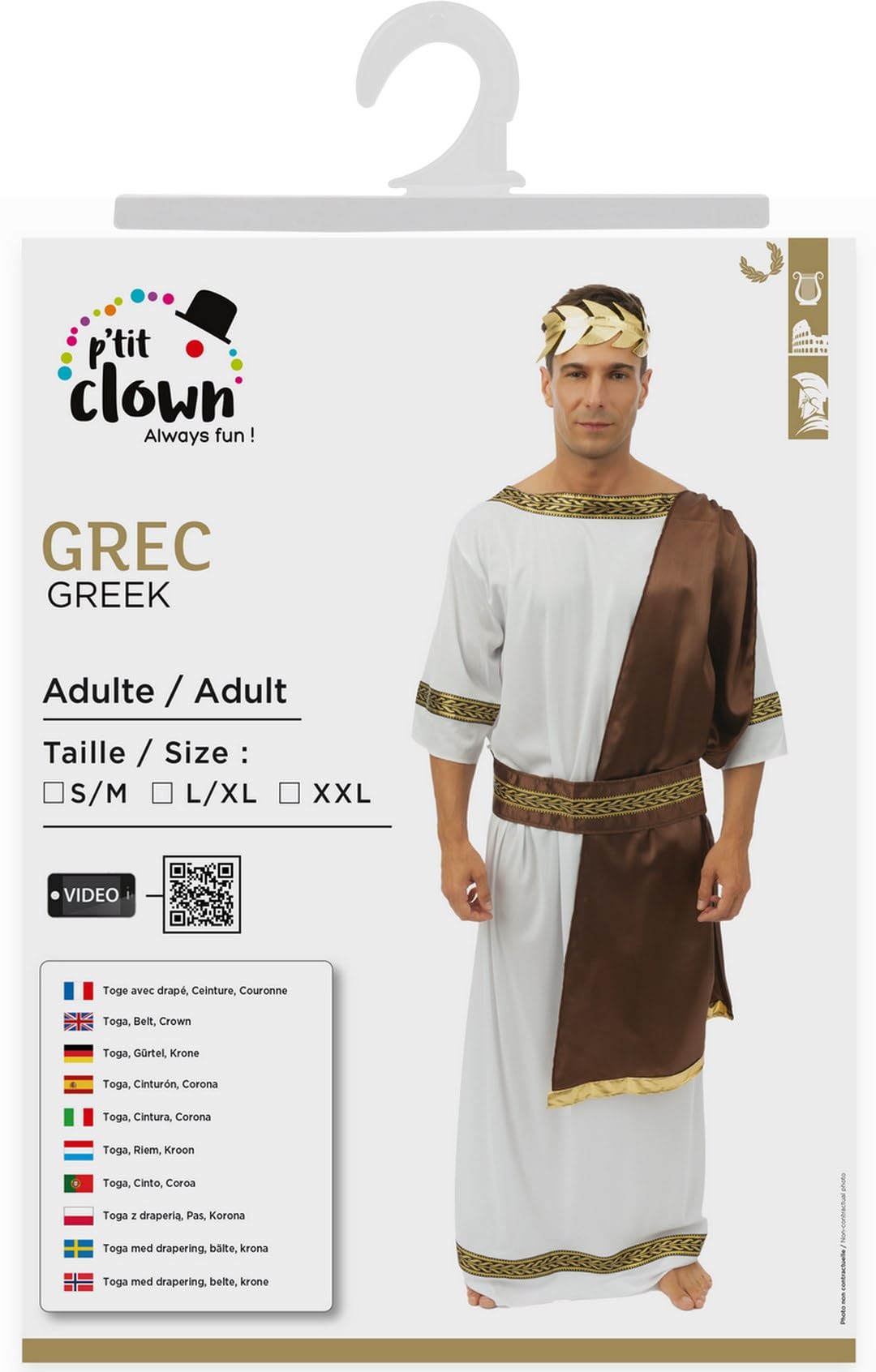 ptit-clown-99667-premium-grieche-kost-m-set-toga-g-rtel-krone-erwachsene image 6