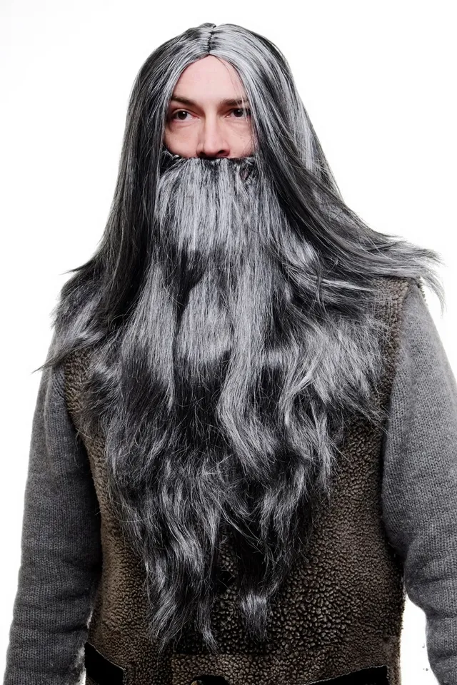 wig-me-up-pw0210-p103mpc309-per-cke-bart-set-grau-zauberer-eremit image 1