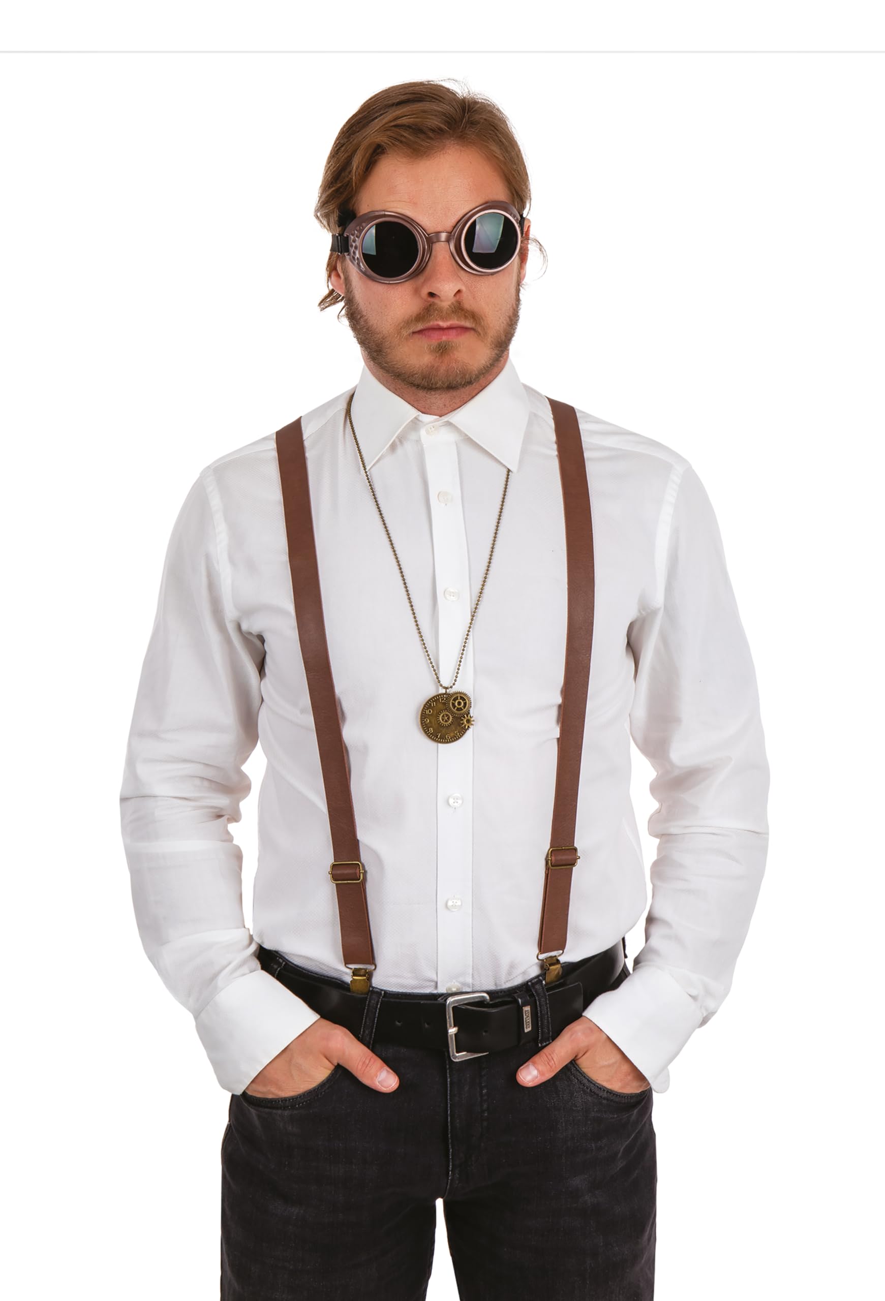 ptit-clown-steampunk-kost-m-set-braun-one-size-3-teilig image 2