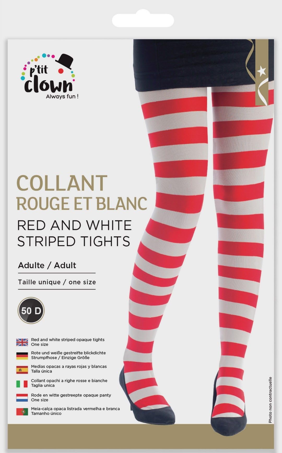 p-tit-clown-blickdichte-damen-strumpfhose-gestreift-wei-rot-einheitsgr-e image 2