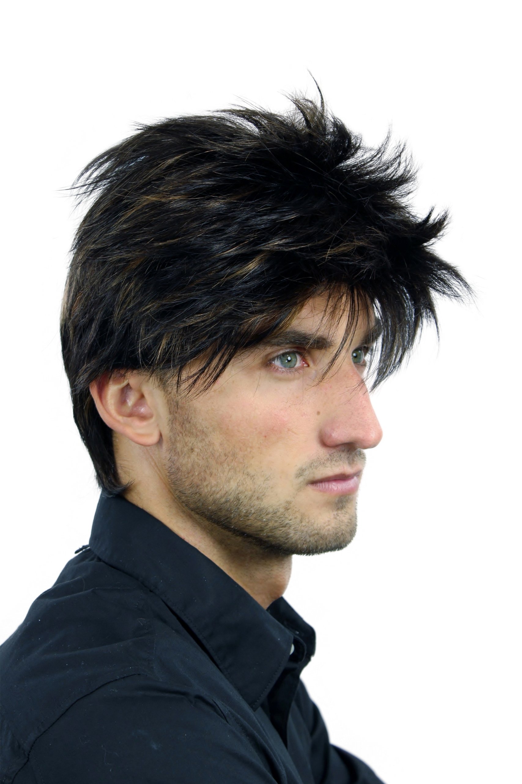 wig-me-up-wl-3030a-2f27-herrenper-cke-schwarzbraun-blond-kurz-wild-25-cm image 4