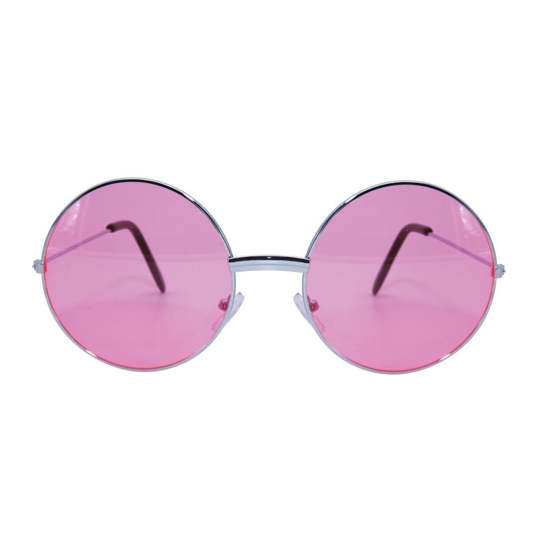 ptit-clown-hippie-brille-rose-metall-erwachsene image 1