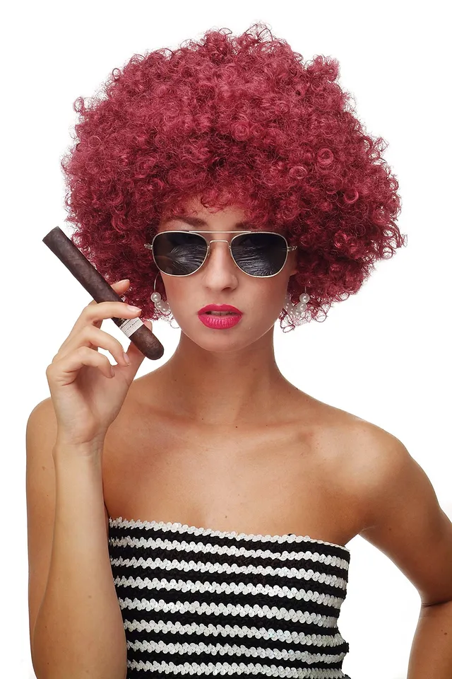 wig-me-up-pw0011-p67-afroper-cke-party-70er-disco-granatrot-25-cm image 1