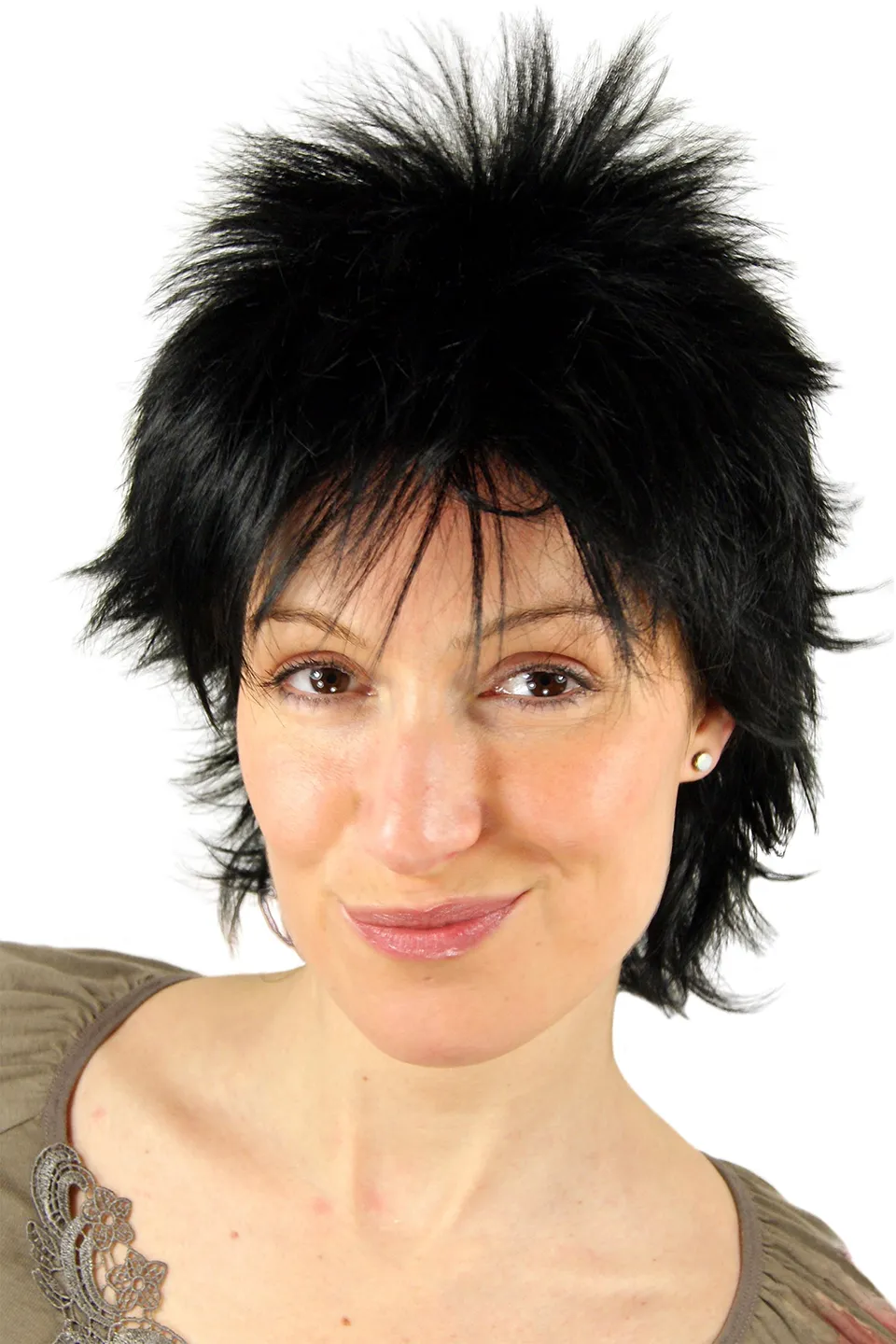 wig-me-up-26155-1-kurzhaar-per-cke-schwarz-80er-ndw-25-cm image 1