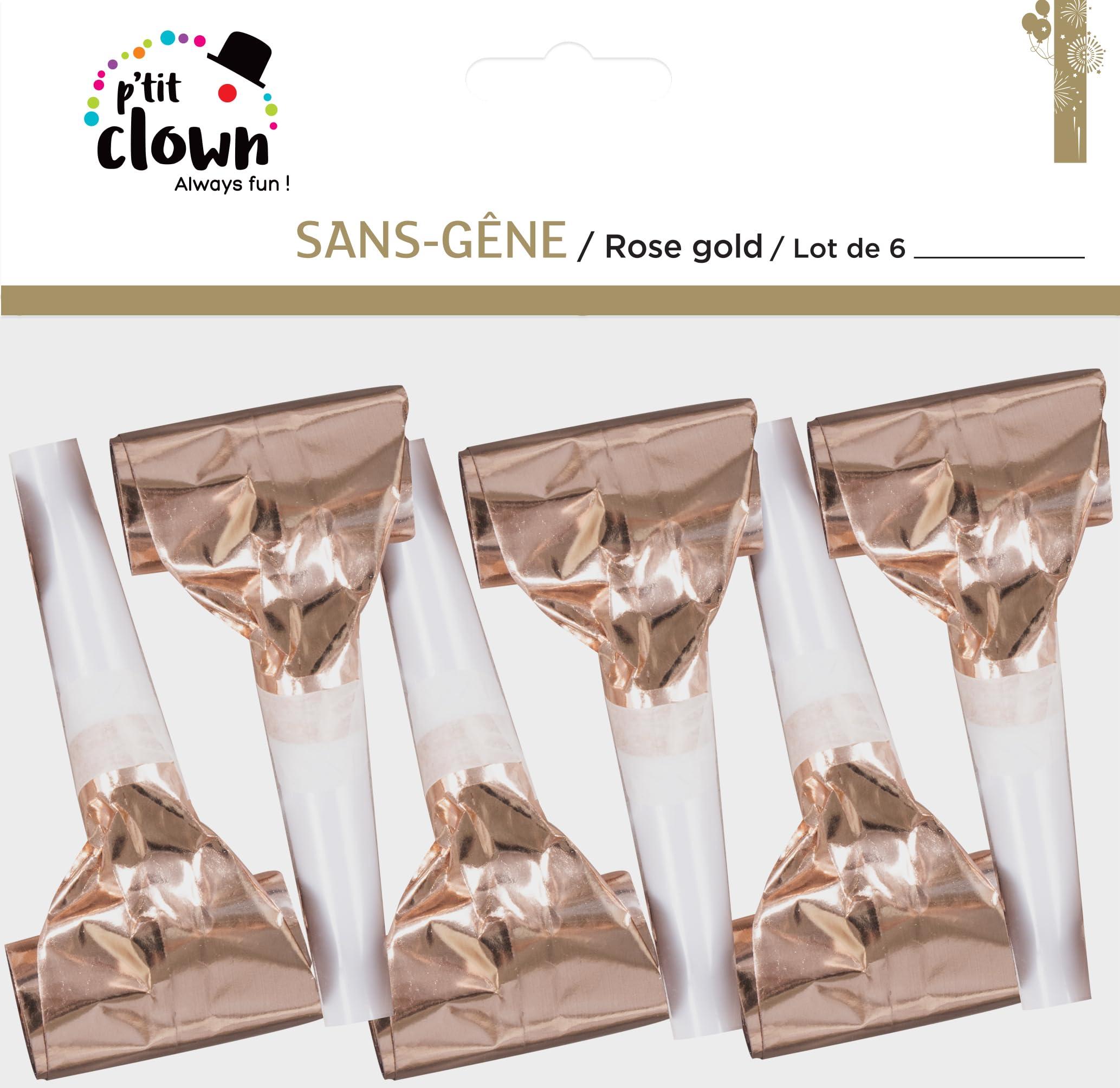 p-tit-clown-partytr-ten-ros-gold-6er-set-one-size image 2