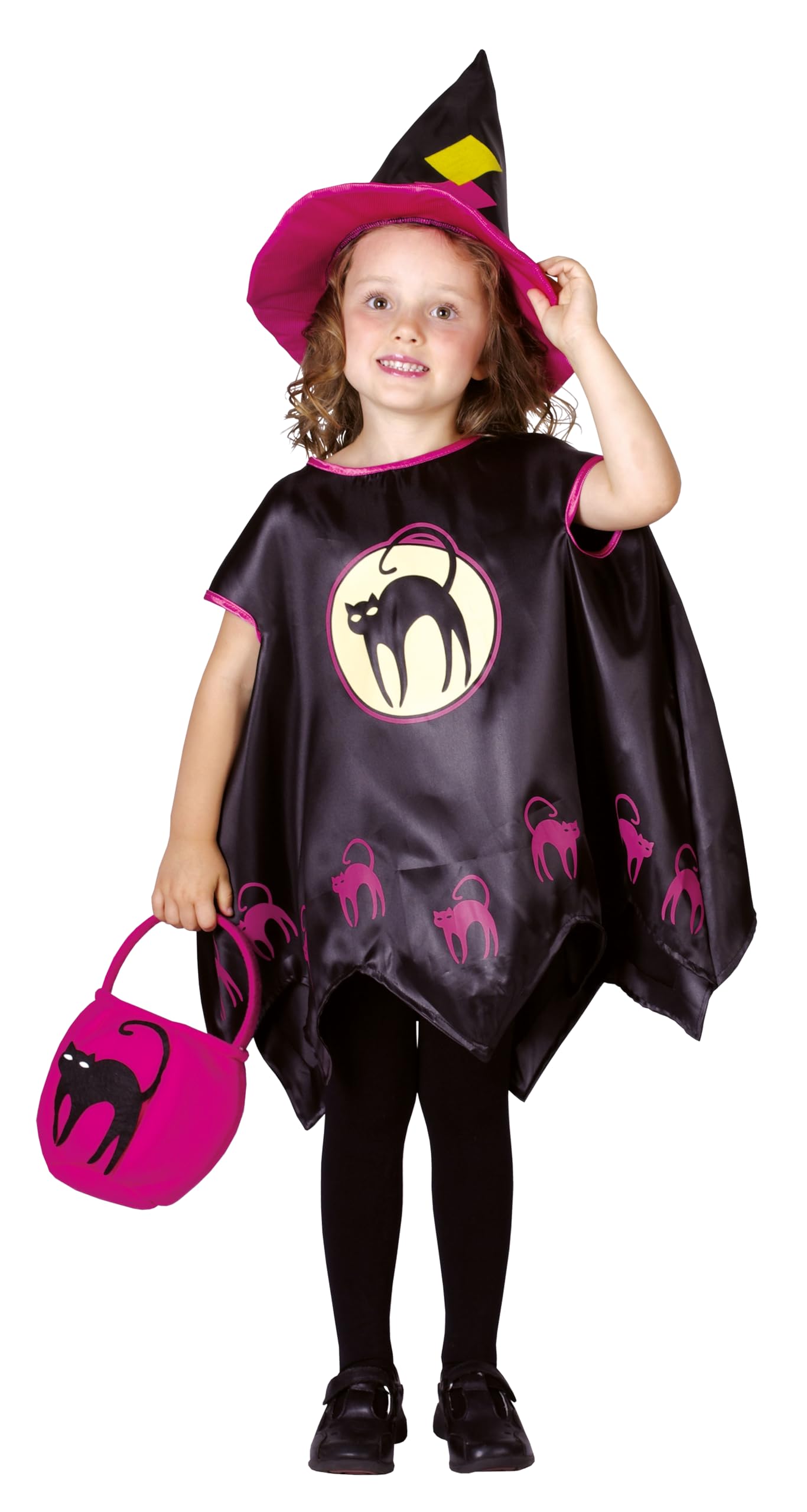 p-tit-clown-hexe-katze-kost-m-kinder-3-4-jahre-mit-hut image 1