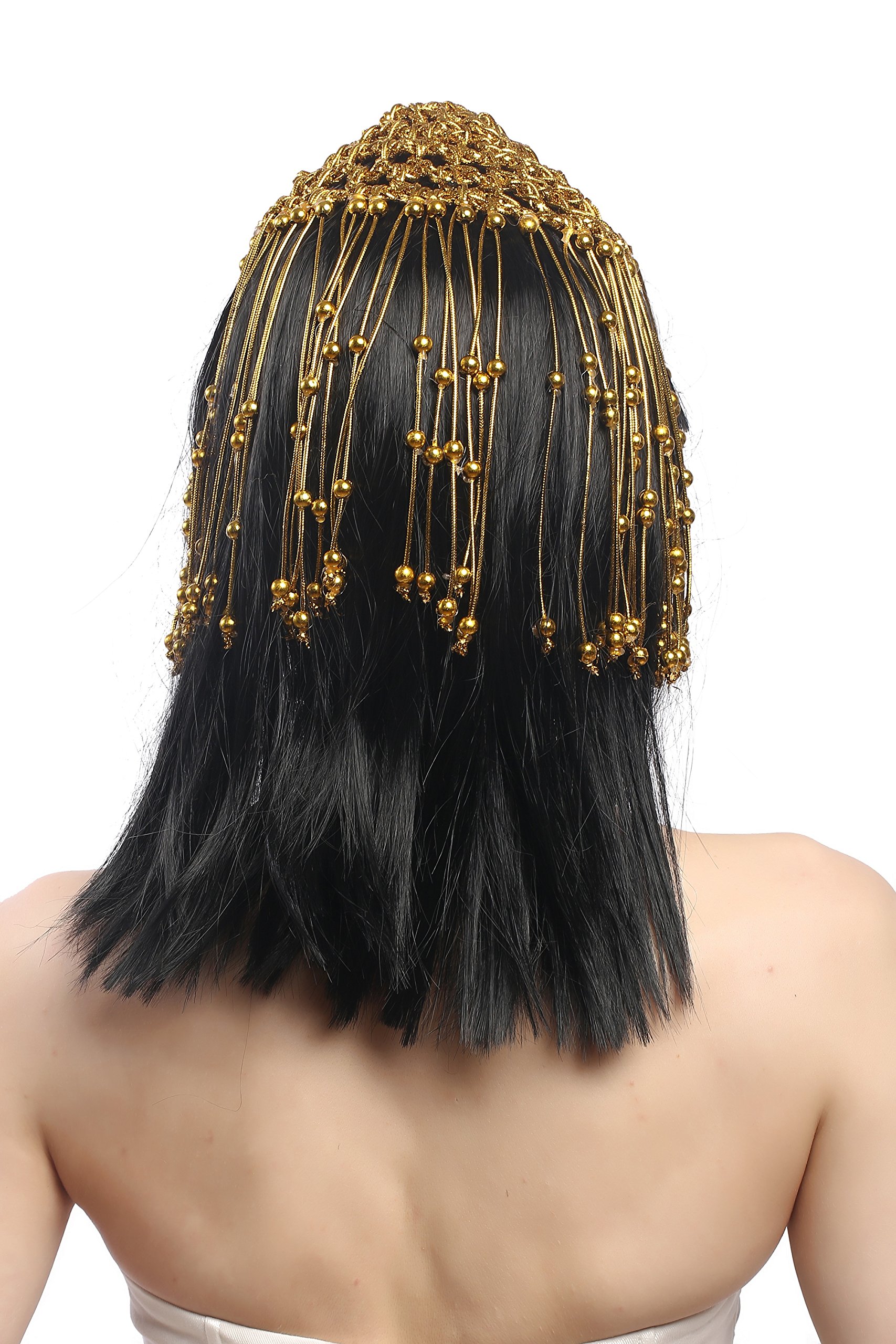 wig-me-up-60264-p103-damen-per-cke-cleopatra-schwarz-45-cm-mit-gold-haarnetz image 3