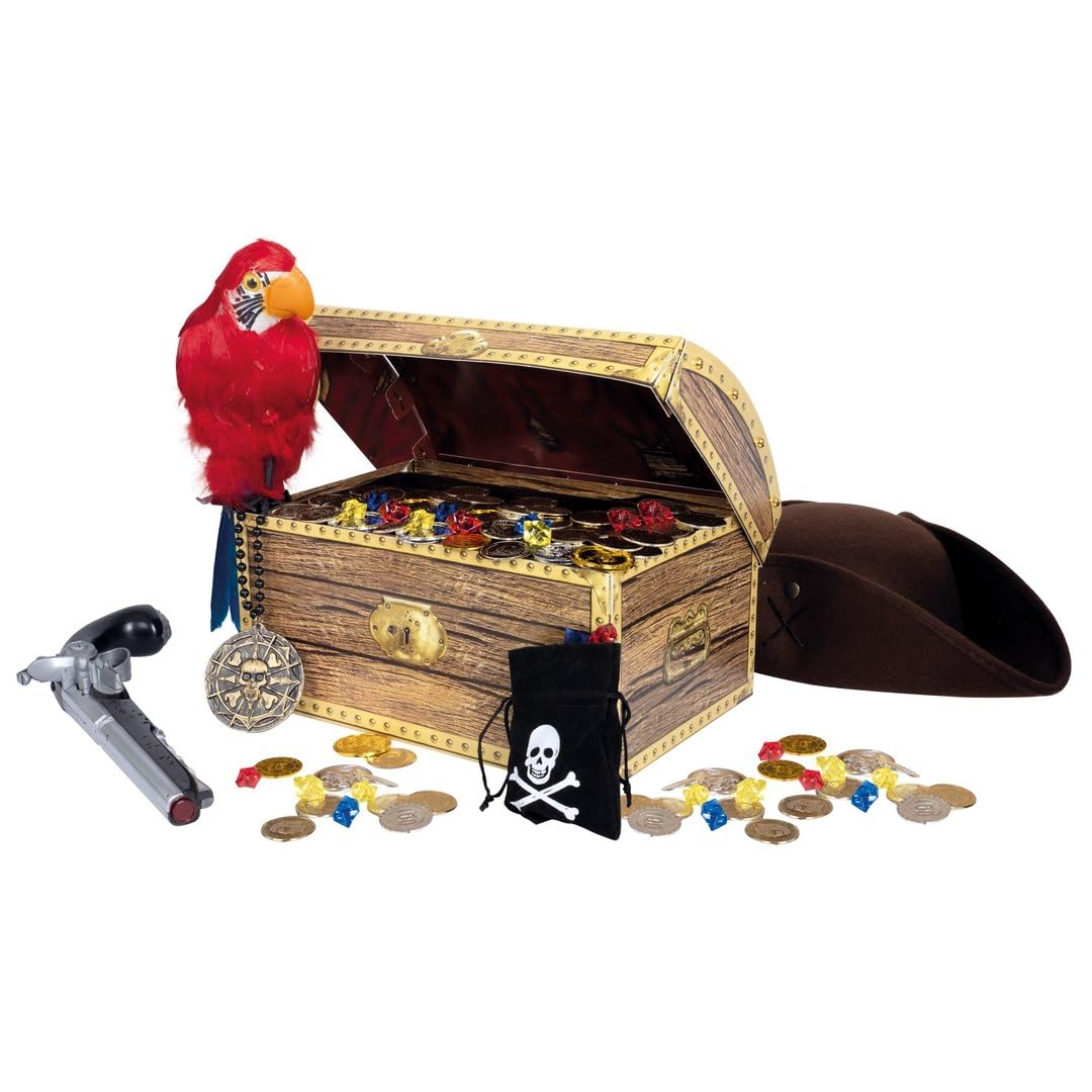 ptit-clown-44100-piratenb-rse-mit-12-gold-und-silberm-nzen-braun image 2