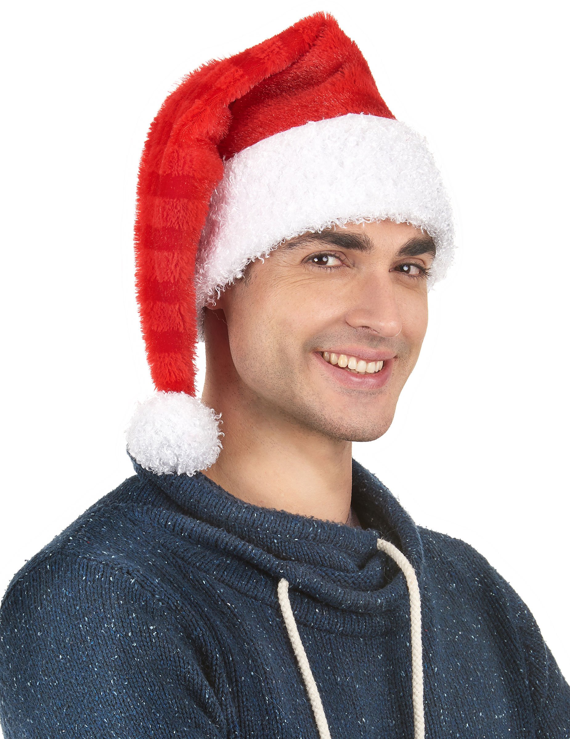 ptit-clown-weihnachtsmann-m-tze-gestreift-erwachsene-rot image 2