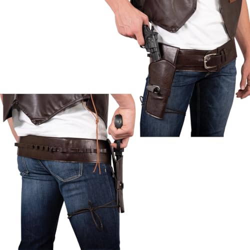 p-tit-clown-28270-cowboy-g-rtel-mit-holster-kunstleder-braun-unisex image 3