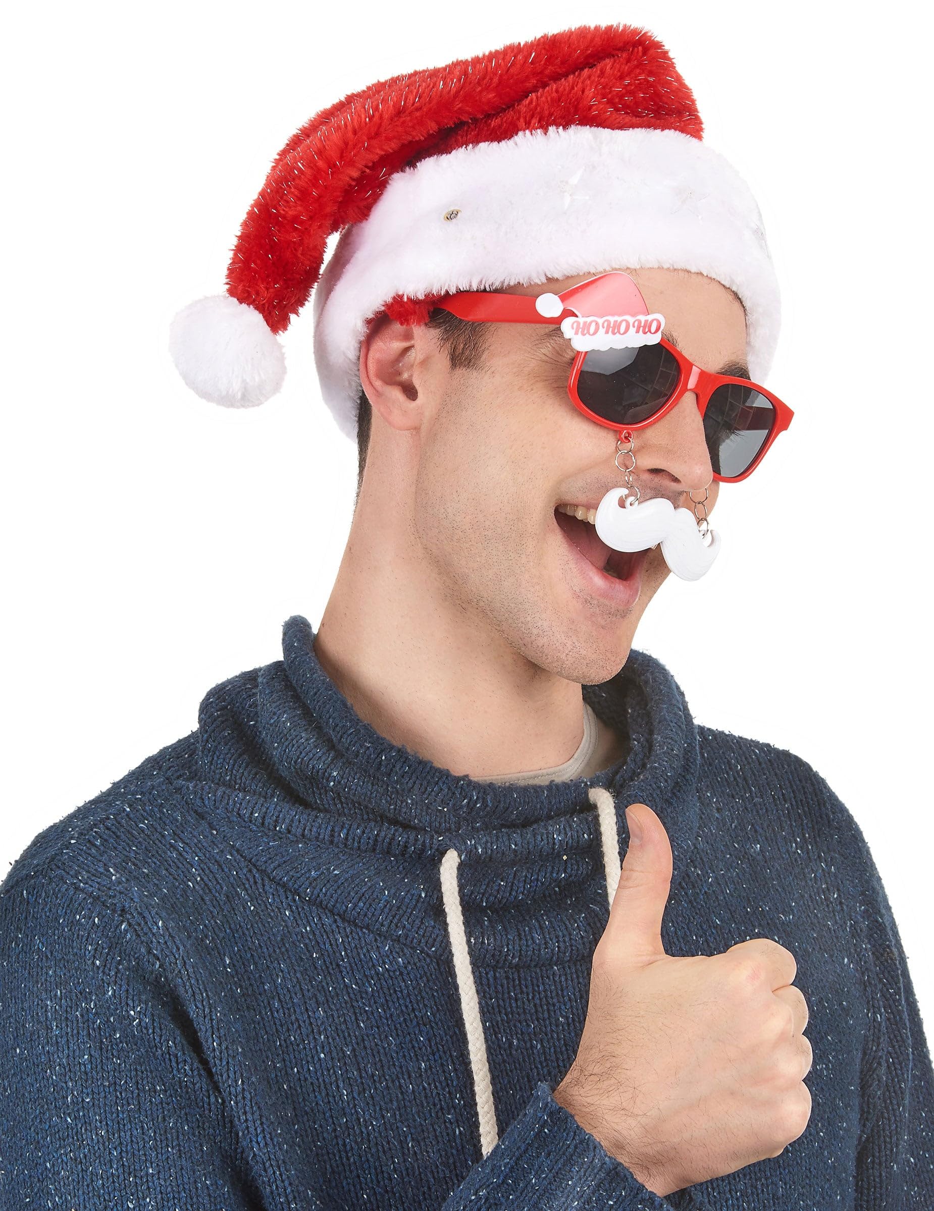 generique-leuchtende-weihnachtsmann-m-tze-erwachsene-rot-wei image 2