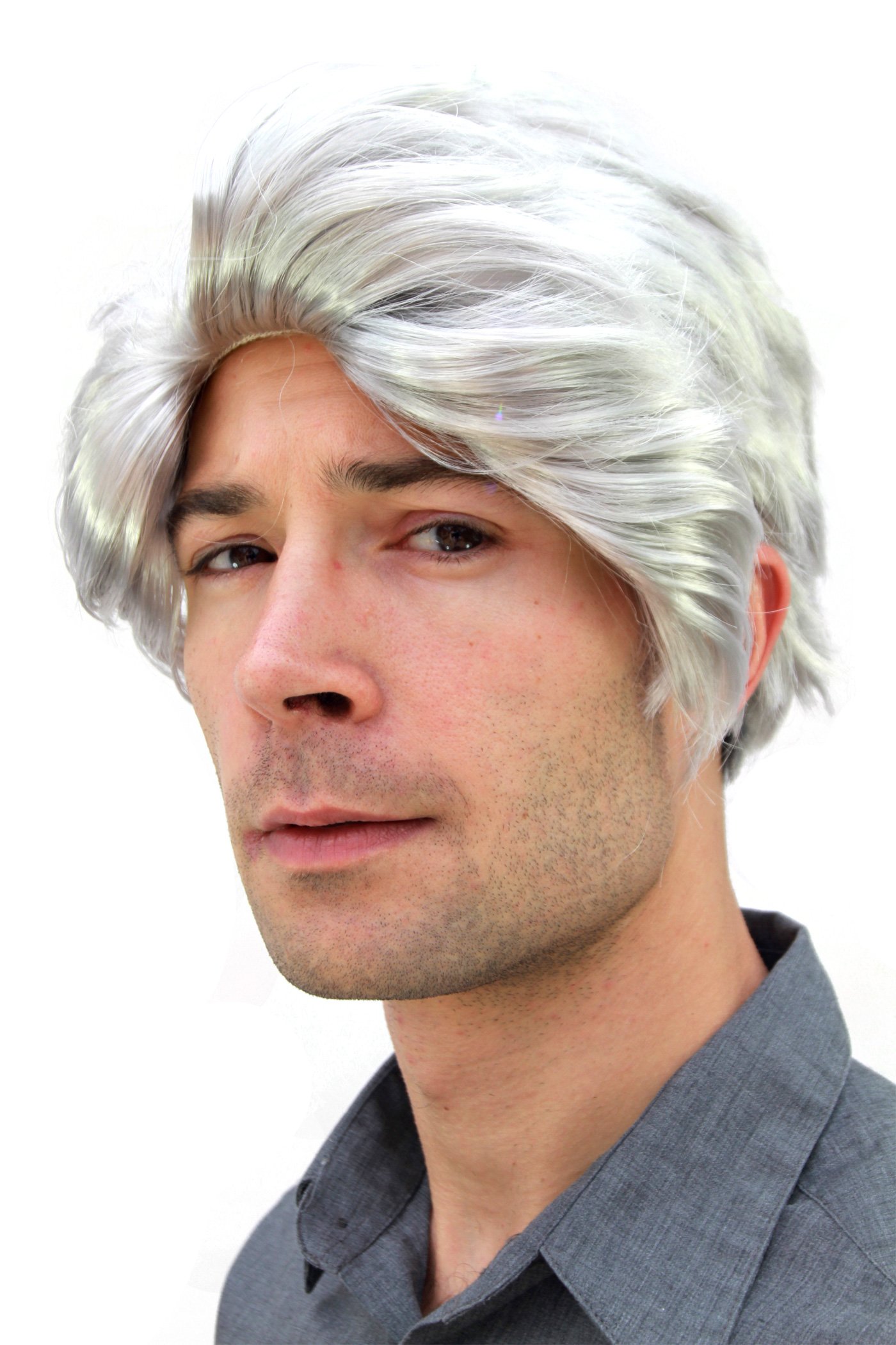 wig-me-up-pw0206-pc309-per-cke-damen-herren-silbergrau-grau-seitenscheitel image 2