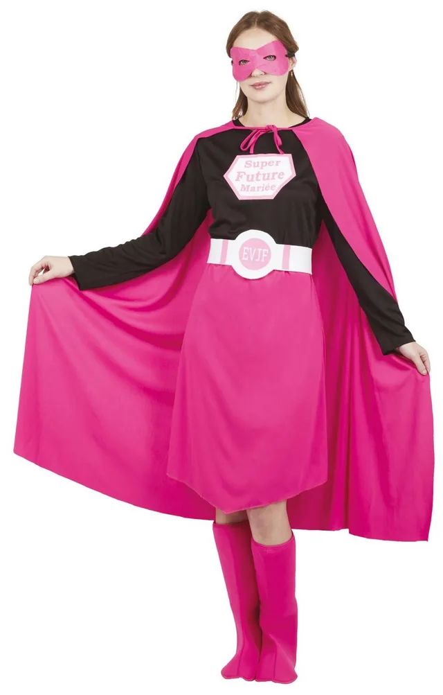 p-tit-clown-re66604-kost-m-super-braut-rosa-gr-e-l-xl image 1