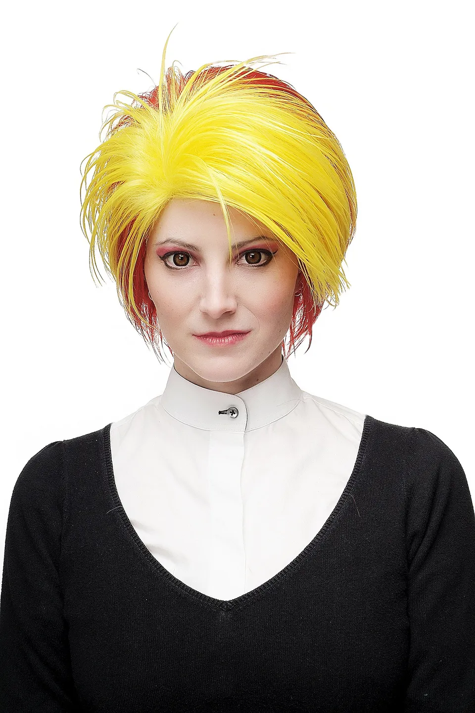 wig-me-up-sa055-cosplay-per-cke-rot-gelb-toupiert-f-r-damen-und-herren image 1