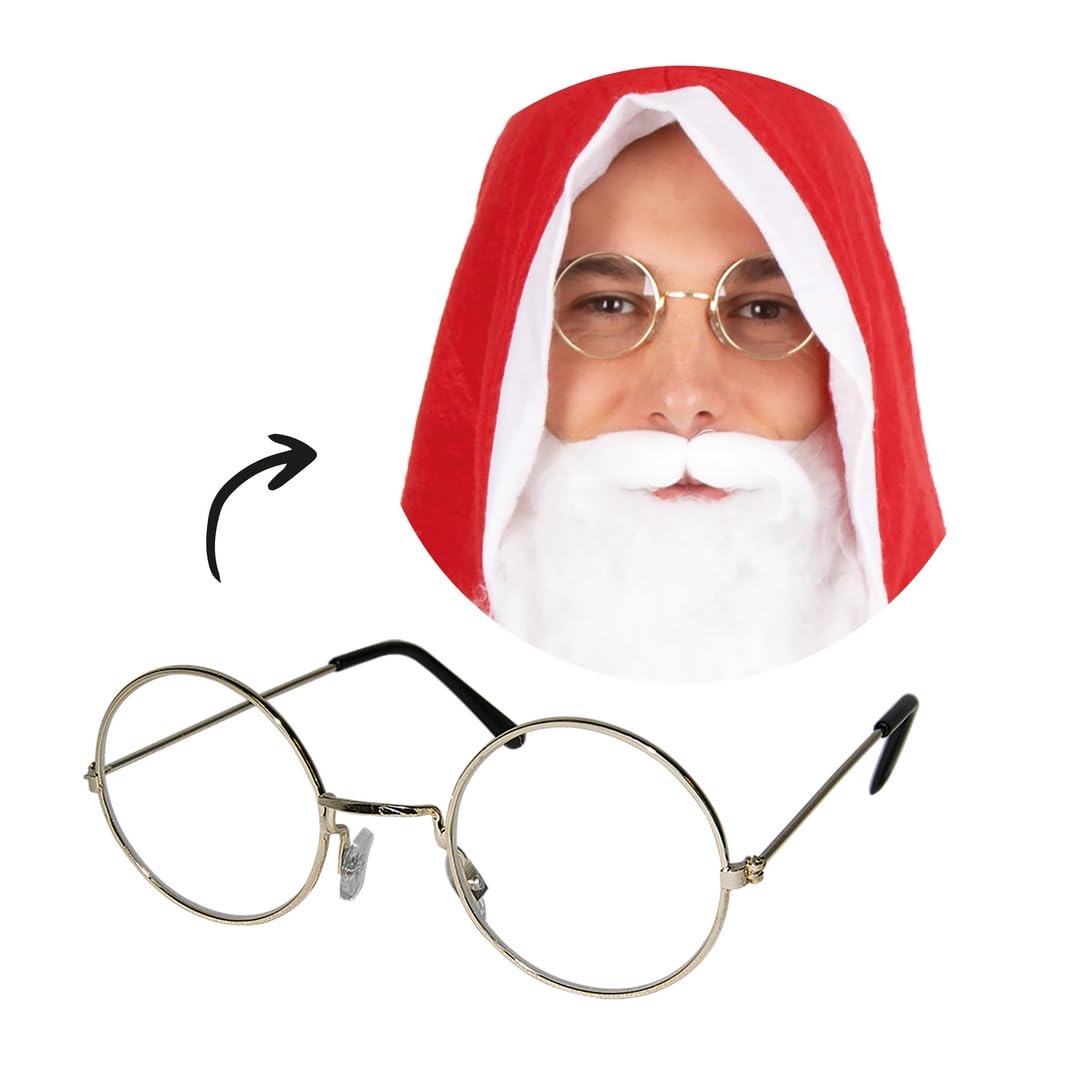 p-tit-clown-verkleidungsbrille-ohne-st-rke-gold-unisex-erwachsene image 4