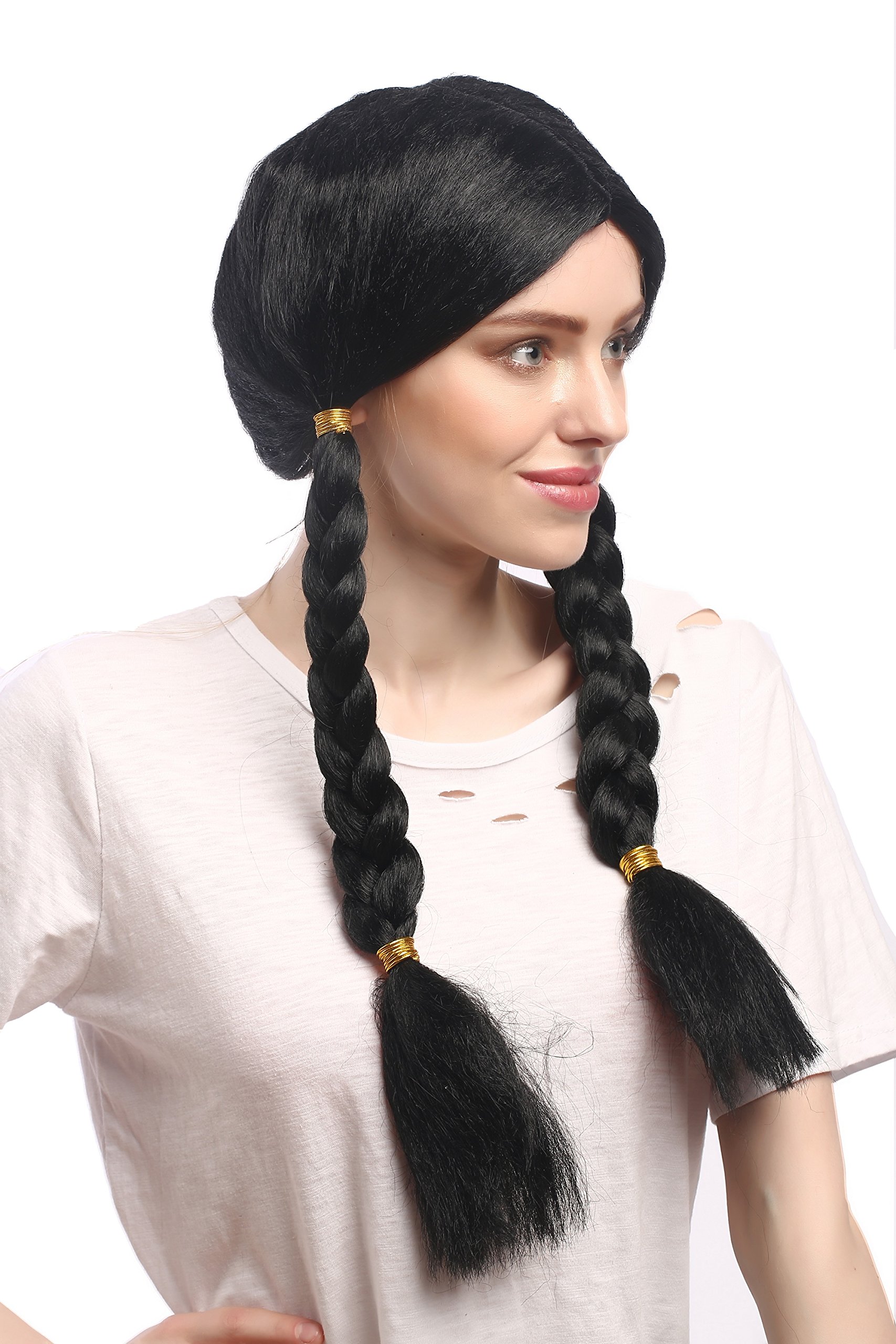 wig-me-up-91086-za103-damen-per-cke-schwarz-mit-dicken-z-pfen-55-cm image 3