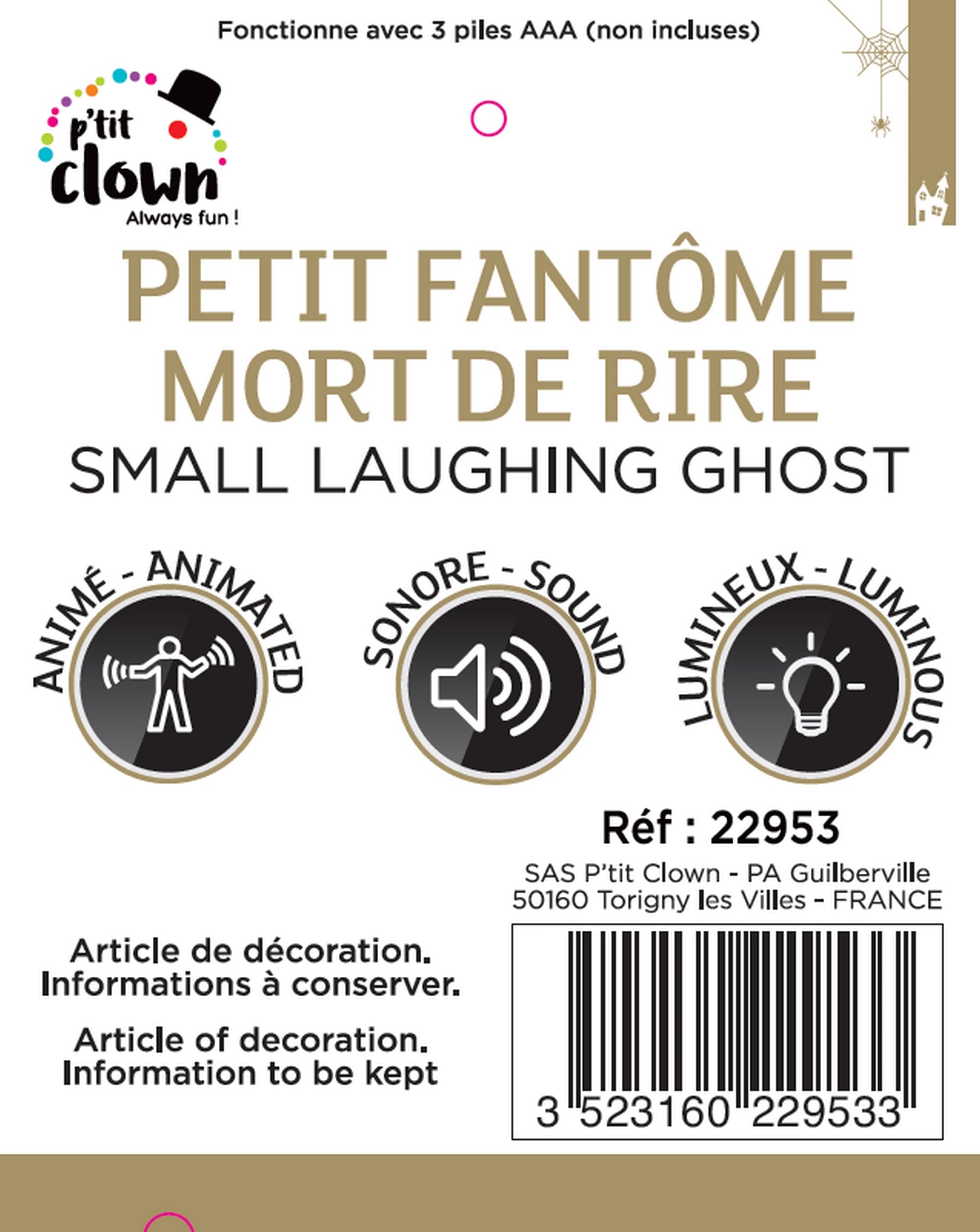 p-tit-clown-22953-animierter-halloween-geist-32-cm-mit-sound-licht image 2