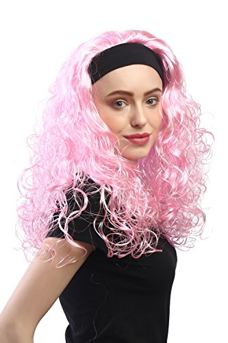 wig-me-up-dh1552-pc28-per-cke-damen-lang-volumen-locken-hellpink-rosa-80er-mit-s image 5