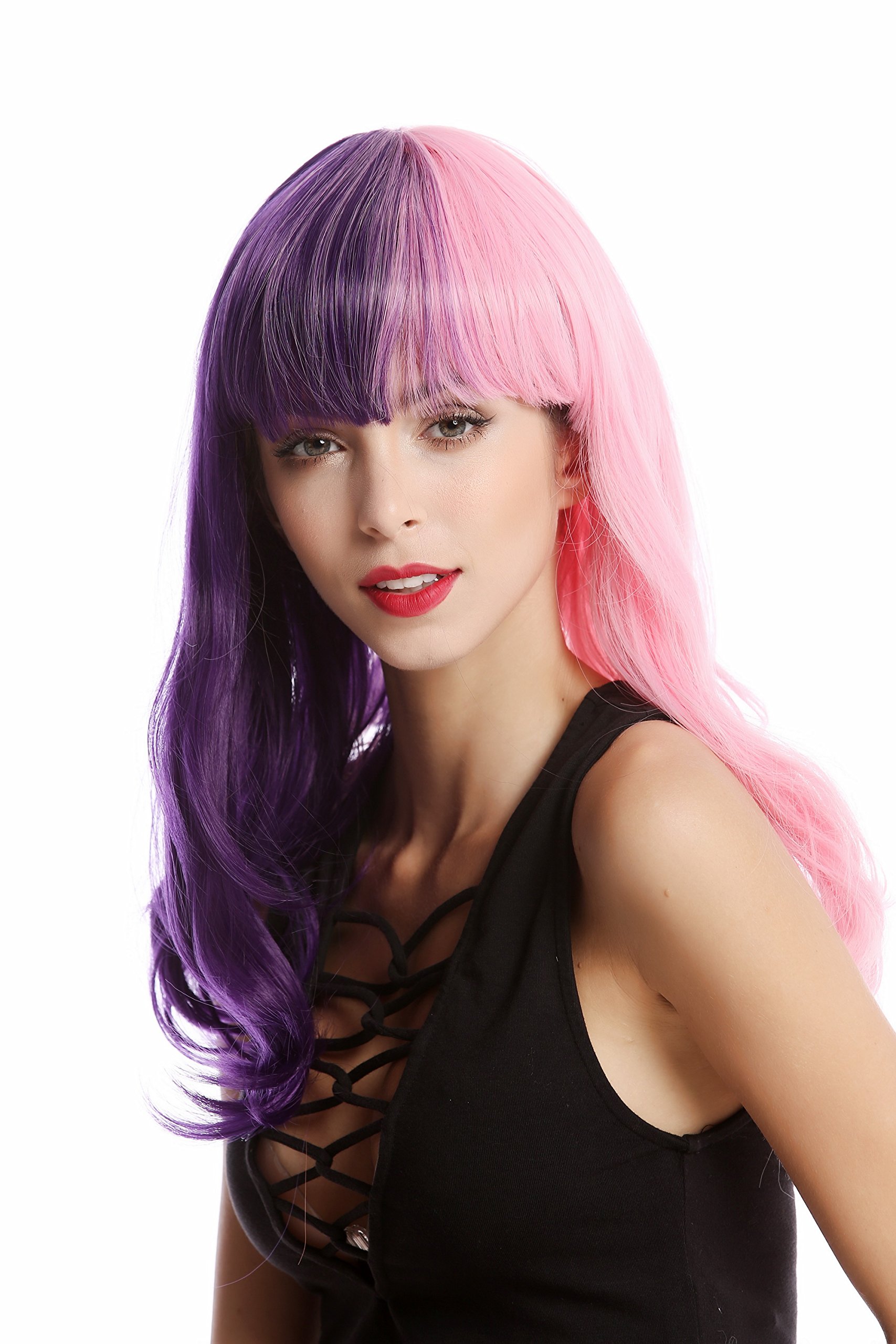 wig-me-up-gf-w2301-damenper-cke-lila-pink-halb-lila-halb-rosa-lockig-55-cm image 3