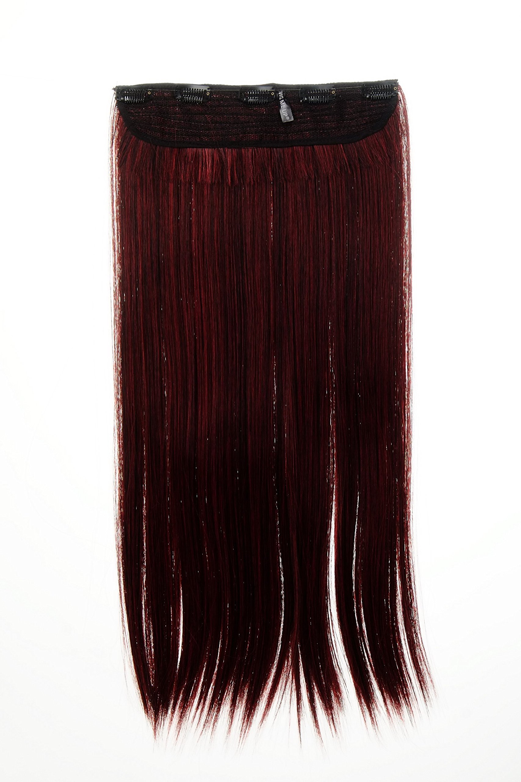 wig-me-up-yzf-3179-1-113-haarteil-extension-60cm-schwarz-feuerrot-glatt image 2