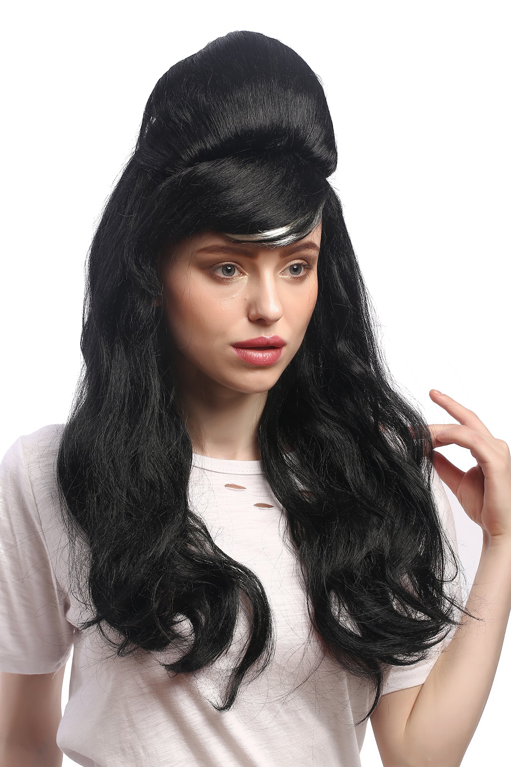 wig-me-up-91013-za103-za615-damenper-cke-lang-schwarz-beehive-carmen-60er image 3