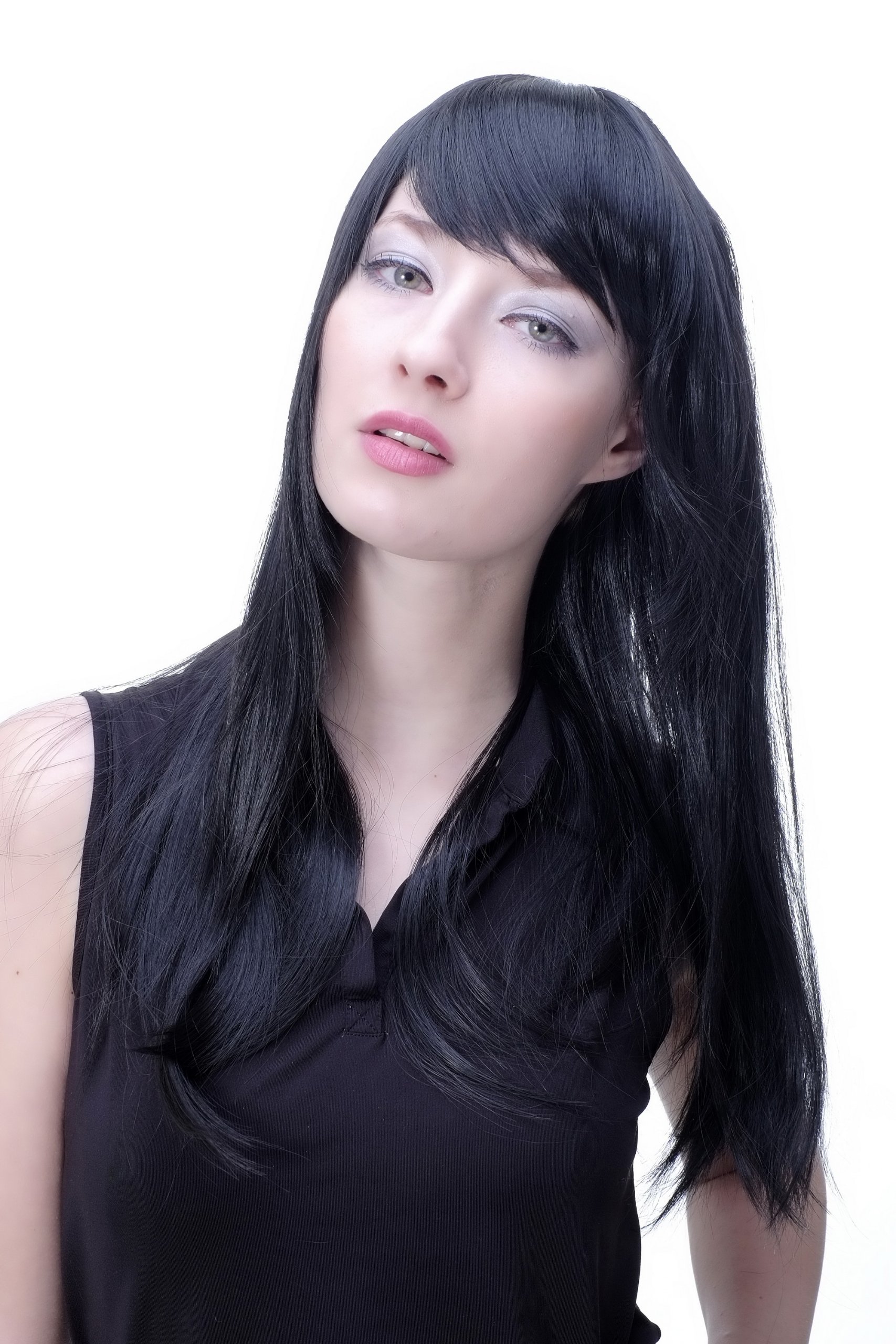 wig-me-up-per-cke-3280-2-schwarz-lang-glatt-ca-50-cm-mit-pony-und-scheitel image 2