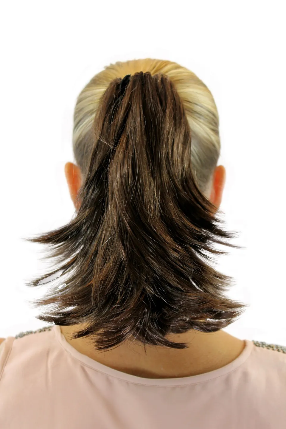 wig-me-up-lh-4002-4-haarteil-glatt-kurz-25-cm-butterfly-klammer-braun image 1