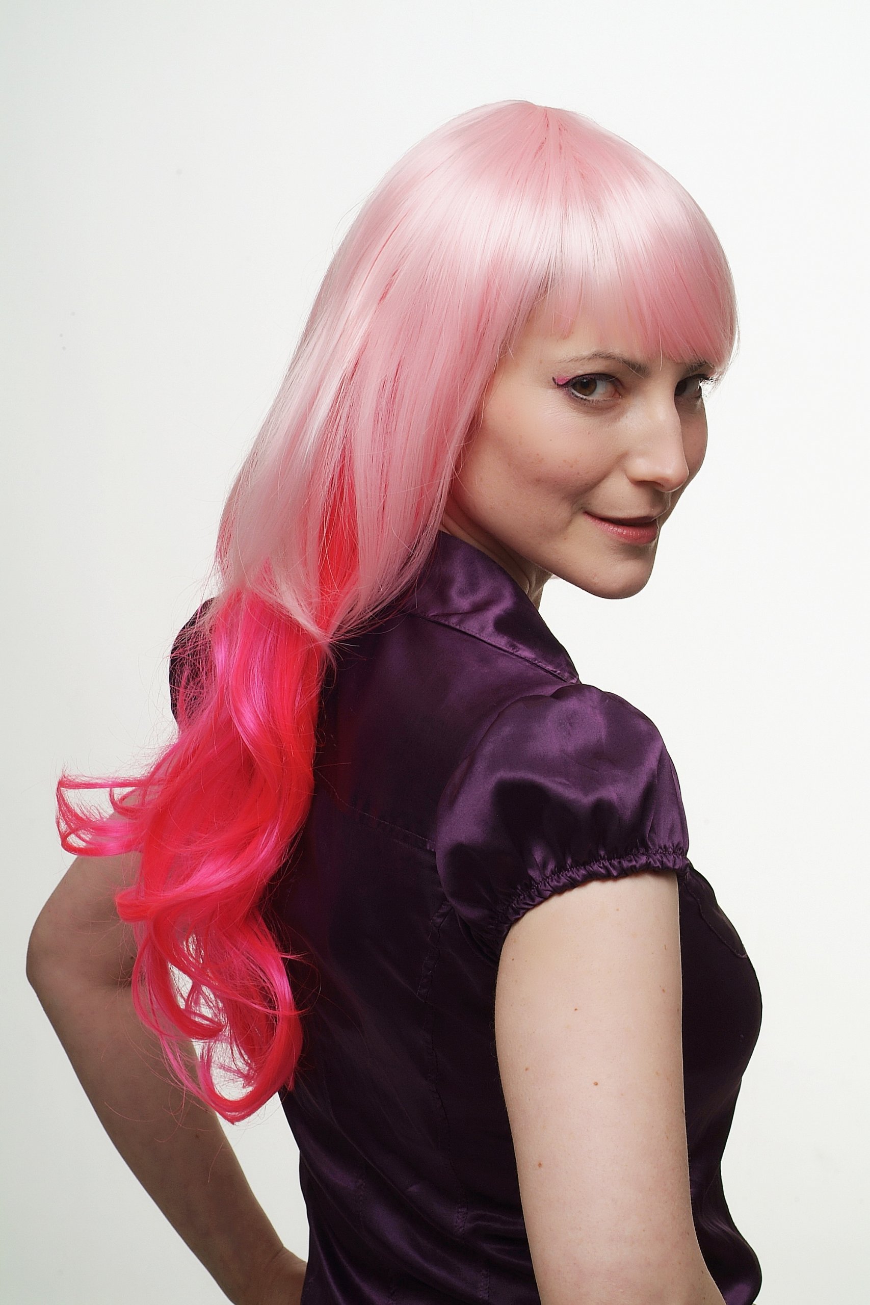 wig-me-up-sa043-tf2315ht2333-cosplay-per-cke-pink-wei-lang-gewellt-60-cm image 2