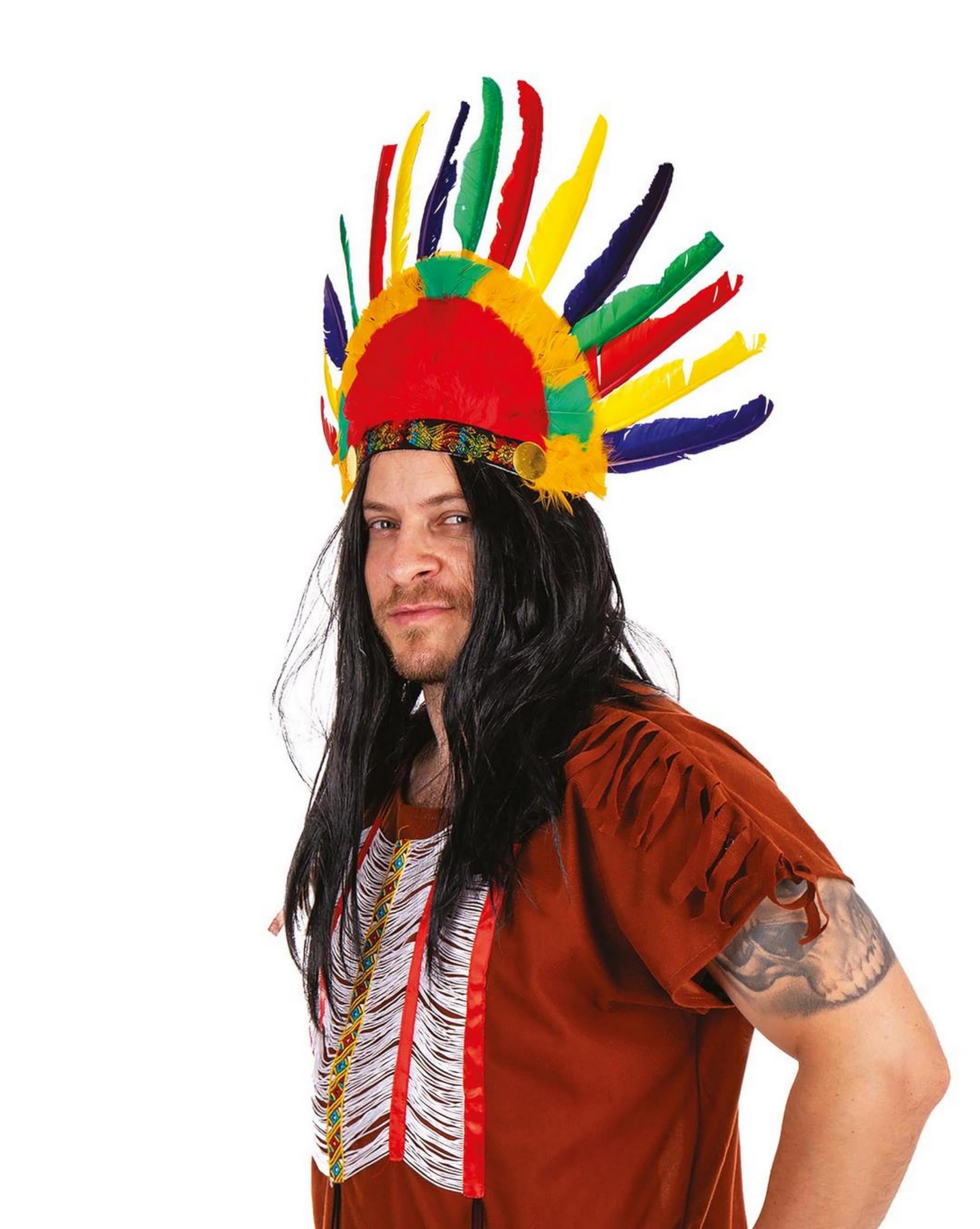 ptit-clown-18670-indianer-kopfschmuck-14-federn-mehrfarbig image 3
