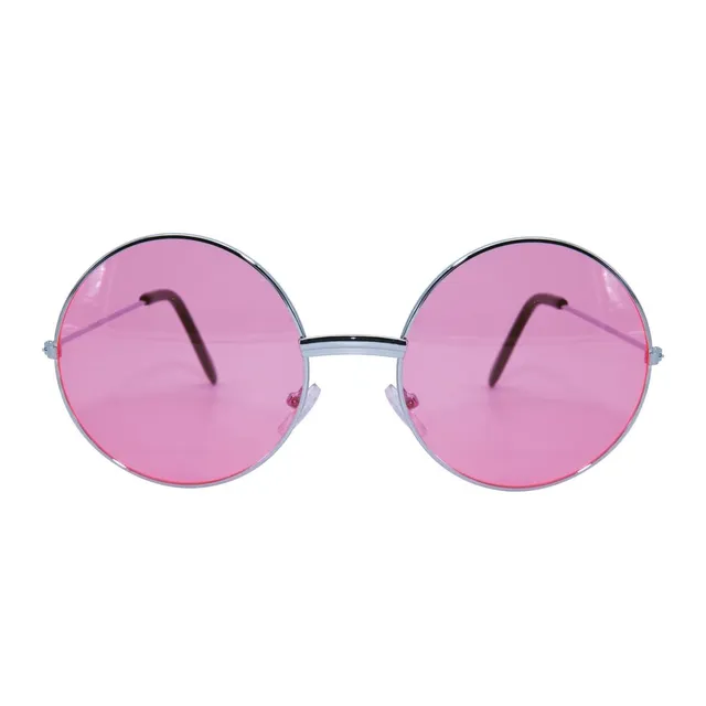 ptit-clown-hippie-brille-rose-metall-erwachsene image 1