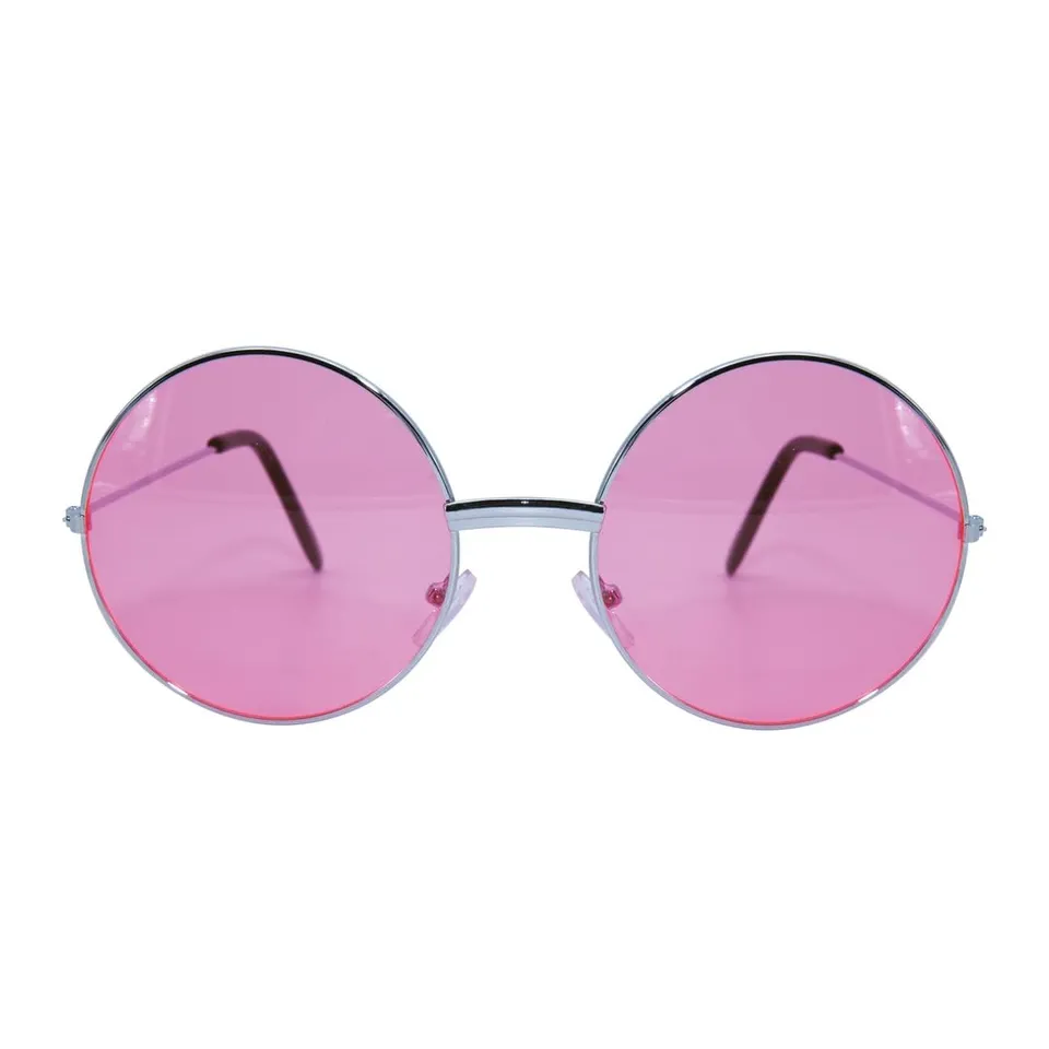 ptit-clown-hippie-brille-rose-metall-erwachsene image 1