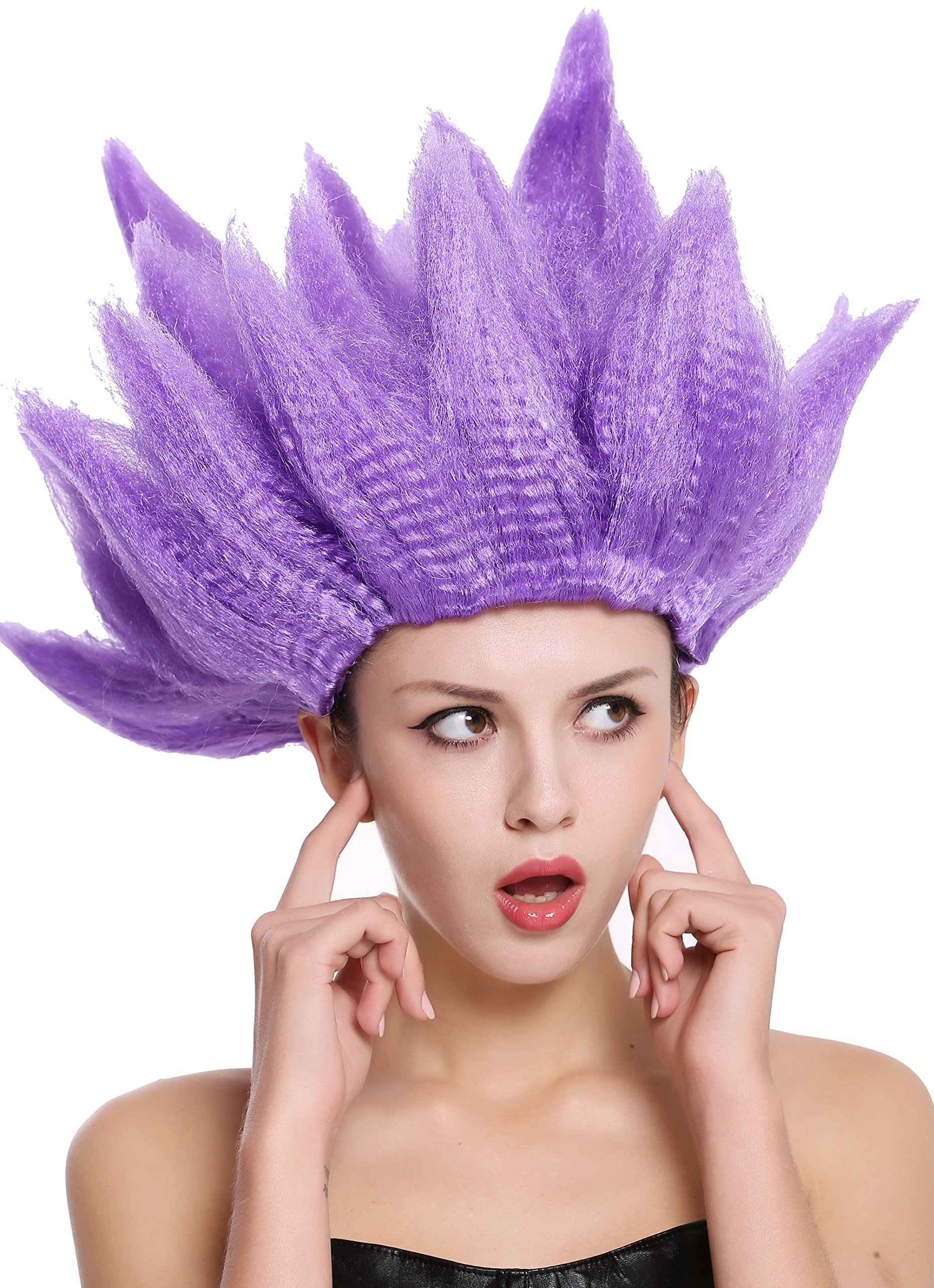 wig-me-up-91062-p08-party-per-cke-lila-hochtoupiert-30-cm-damen-herren image 3