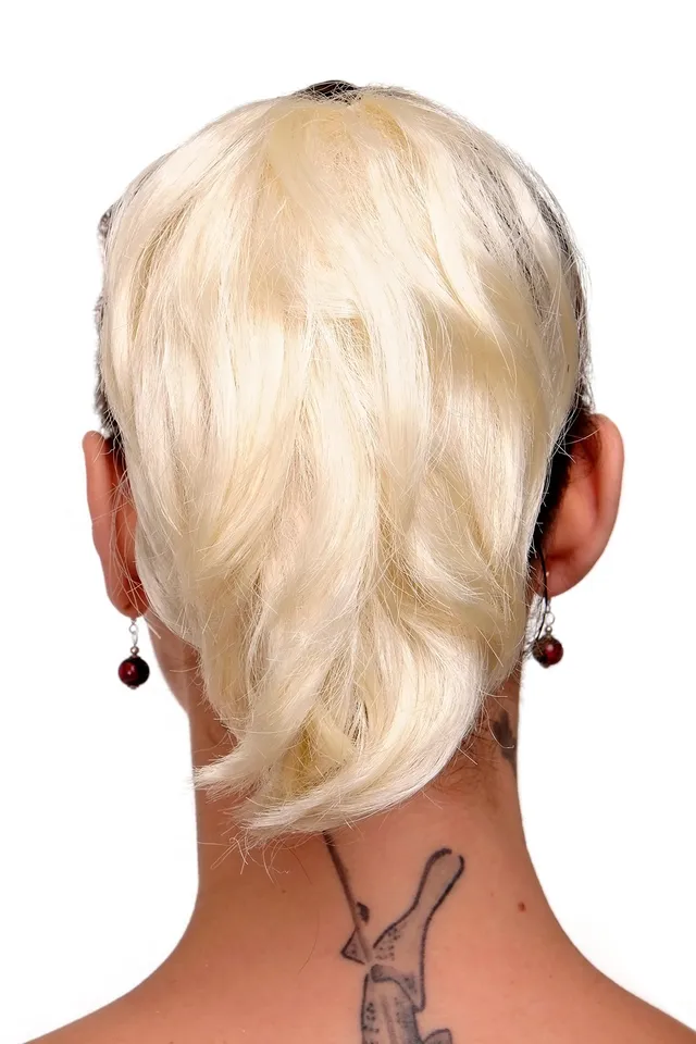 wig-me-up-t6545-haarteil-zopf-extension-platinblond-20-cm-mit-klammer image 1