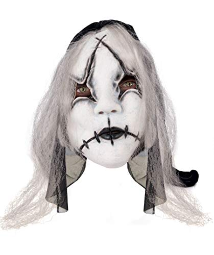p-tit-clown-horror-puppenmaske-mit-haaren-wei-erwachsenen-maske-19473 image 2
