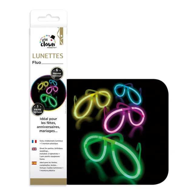 ptitclown-leuchtbrille-led-partybrille-sortiert image 1