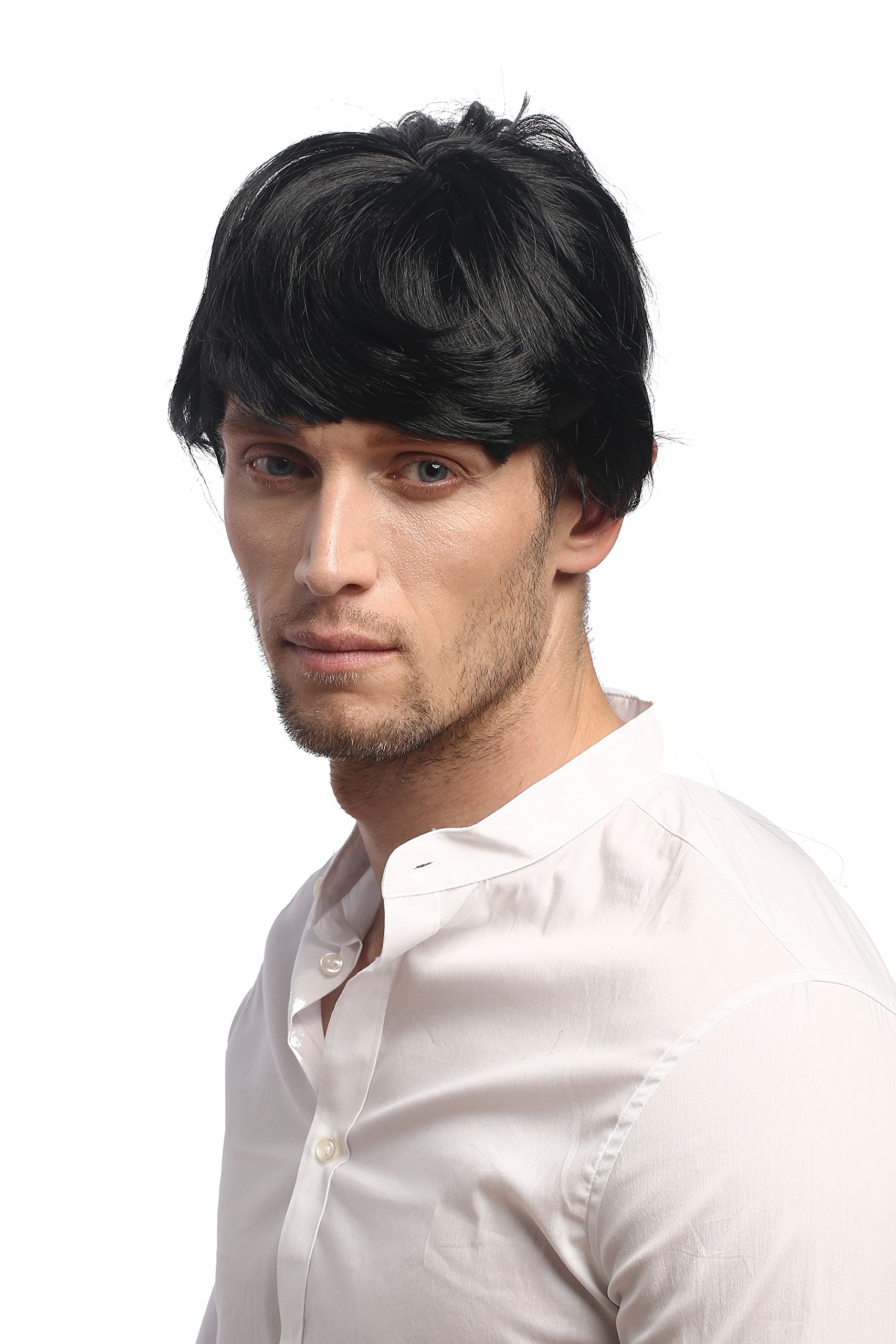 wig-me-up-91087-za103-herren-per-cke-kurz-schwarz-mit-pony image 2