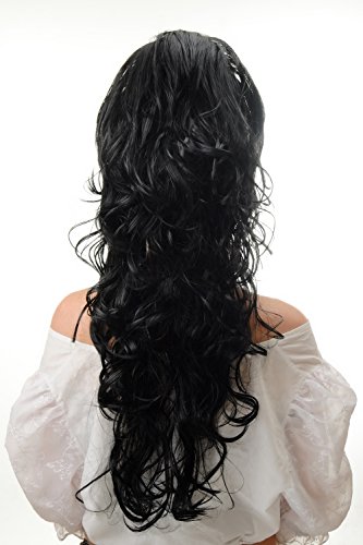 wig-me-up-per-cke-pt0025-p103-damen-beehive-schwarz-mit-rose-70-cm image 8